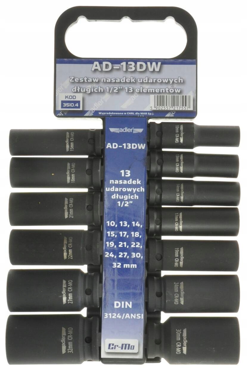 ADLER AD-13DW NASADKI UDAROWE 1/2" Cr-Mo