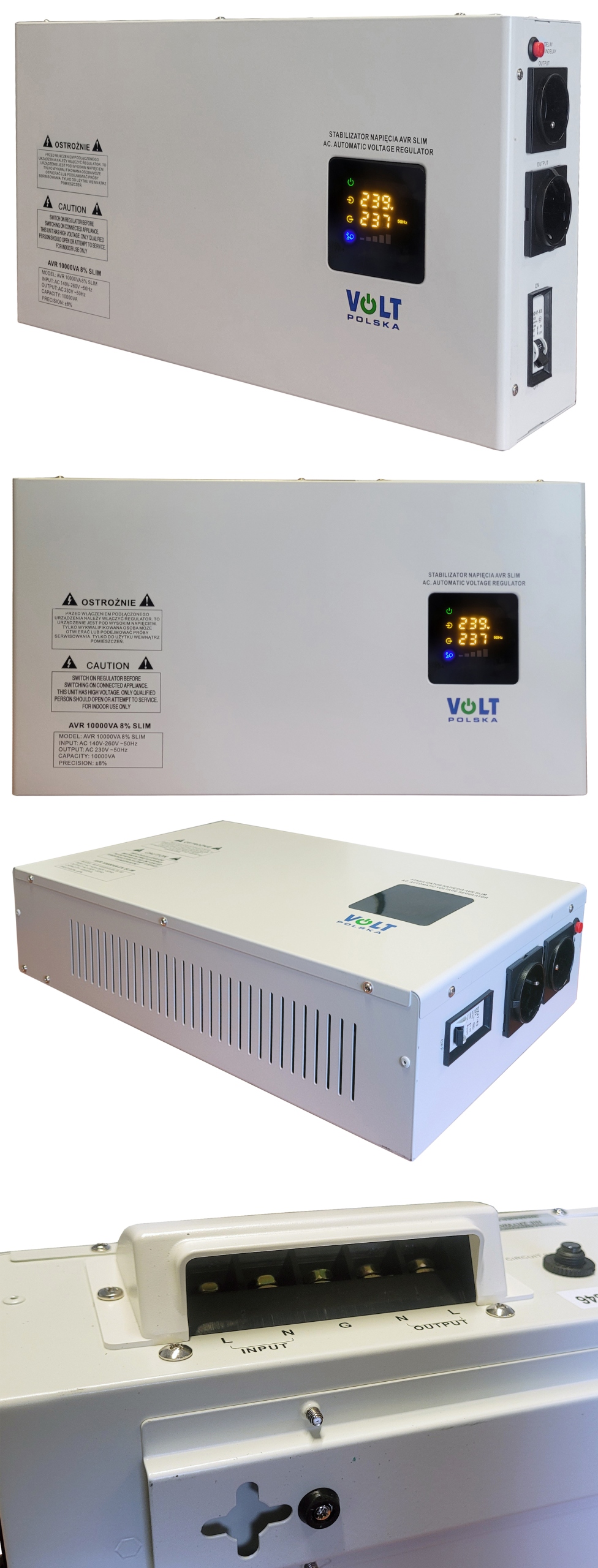 VOLT POLSKA AVR 10000VA 8% SLIM СТАБІЛІЗАТОР НАПРУГИ ДЛЯ ГЕНЕРАТОРА Виробник: Volt Polska