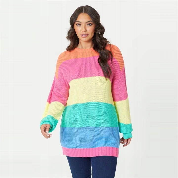 M8417 DAMSKI KOLOROWY SWETER STUDIO 20/22 3XL/4L Marka inna
