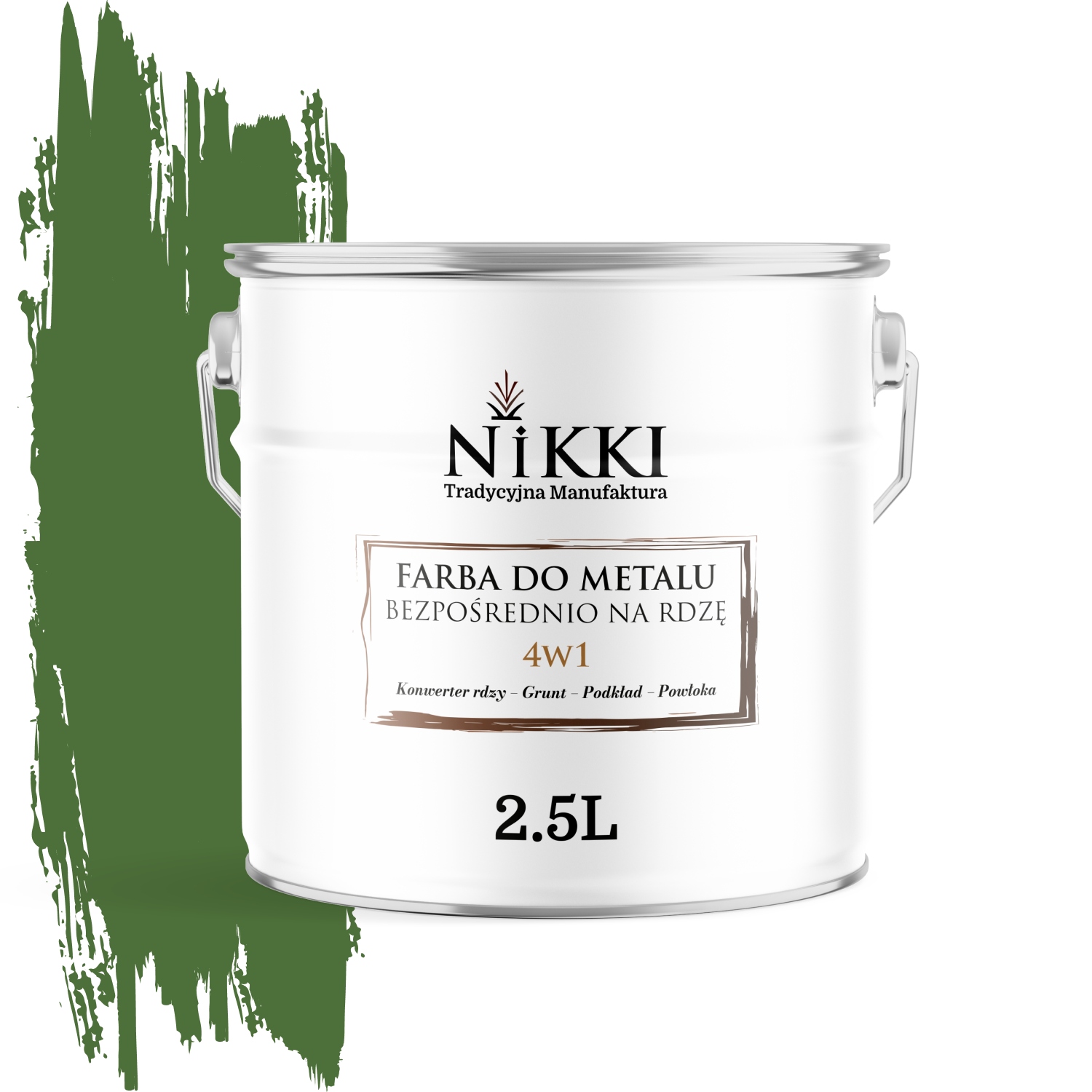 Farba Na Kov Priamo Na Hrdzu 4v1 Zelená Trávnatá Ral 6010 Polomat 2,5L