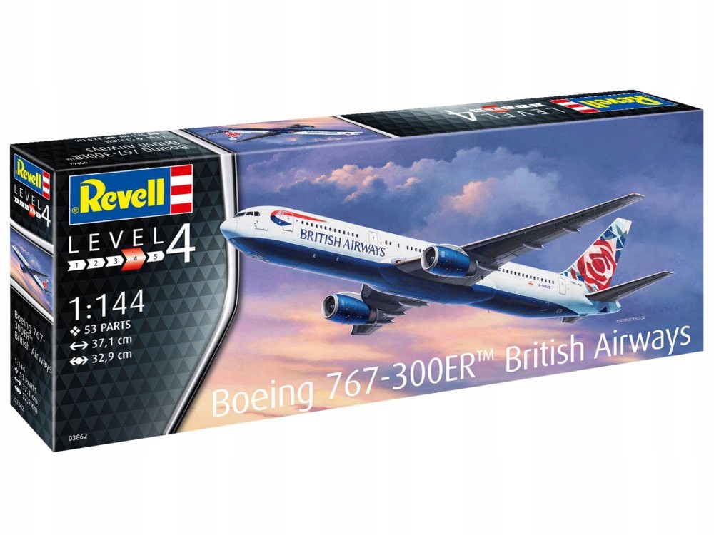 1:144 Letadlo B767-300ER Ba Chelsea Rose Revell 03862
