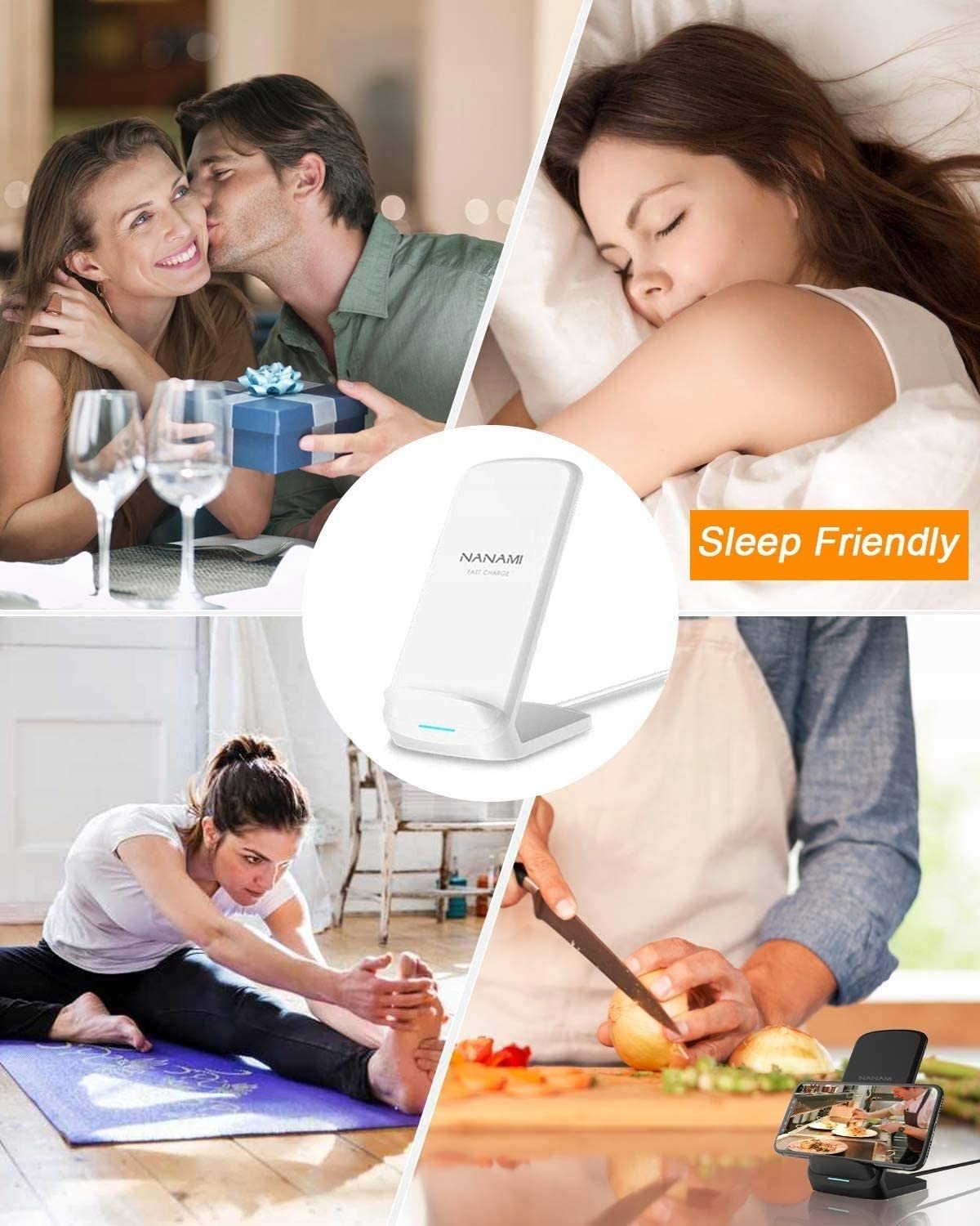NANAMI Szybka Ładowarka Bezprzewodowa 10W Samsung iPhone Google LG — miniatura 6