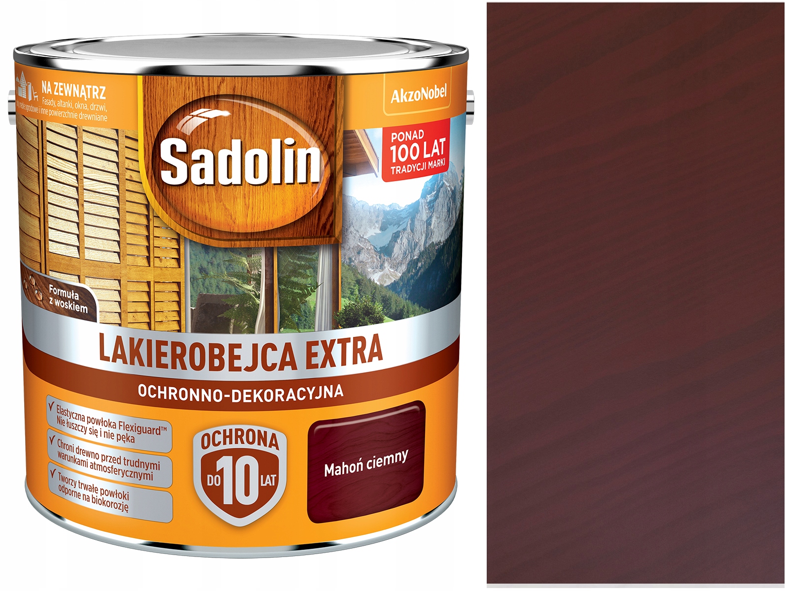 

Sadolin Lakierobejca Extra Mahoń Ciemny 5L