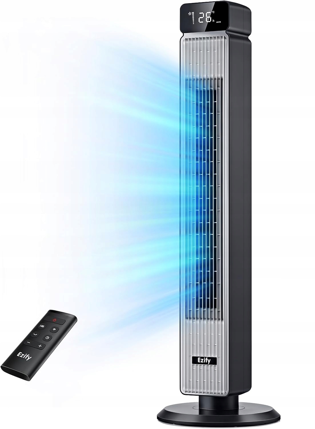 Ezify Sloupový ventilátor 7,3 m/s 30 dB velmi tichý dálkový ovladač Časovač