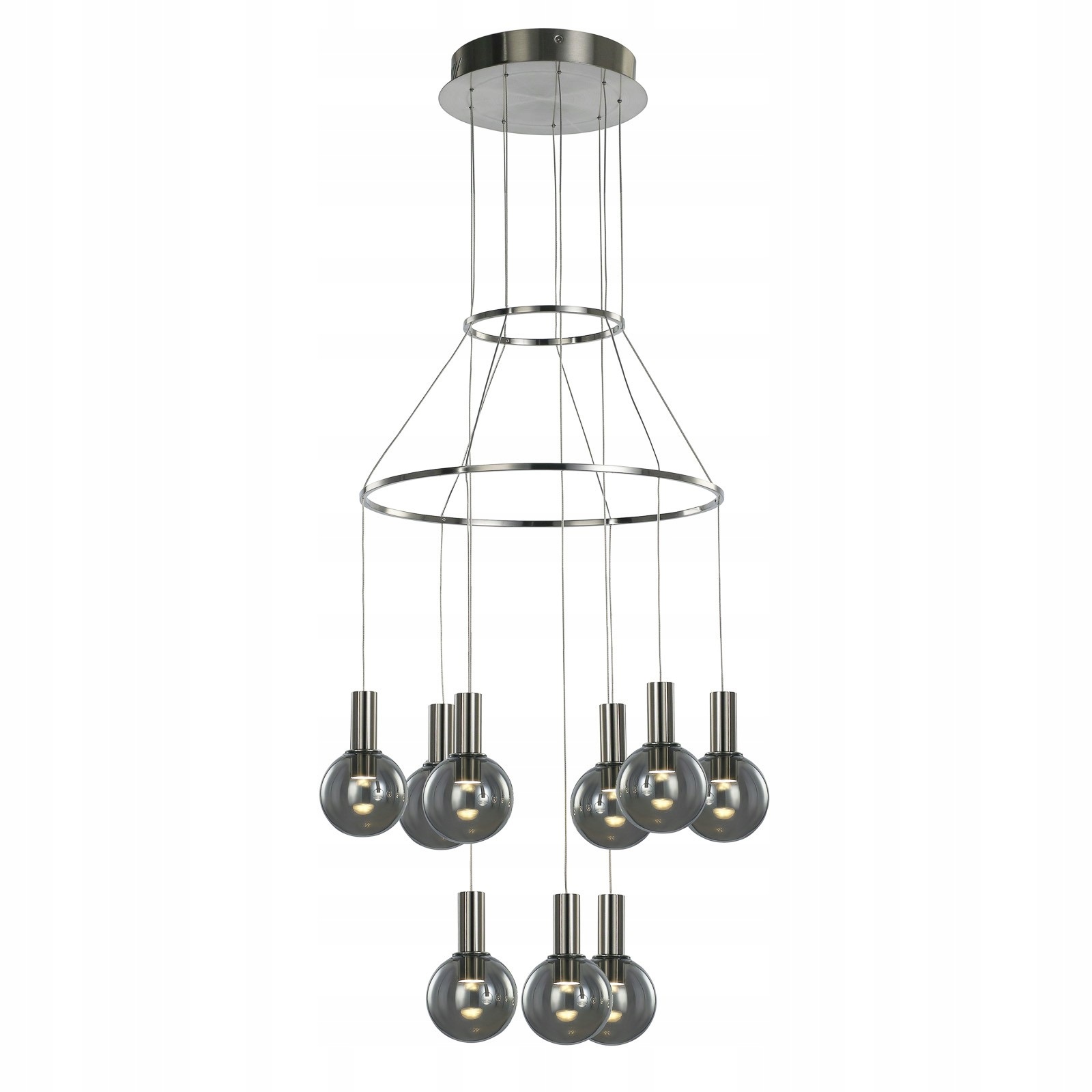Aria, Moderná, dekoratívna, strieborná Led závesná lampa, 40W, 1890LM, 3K