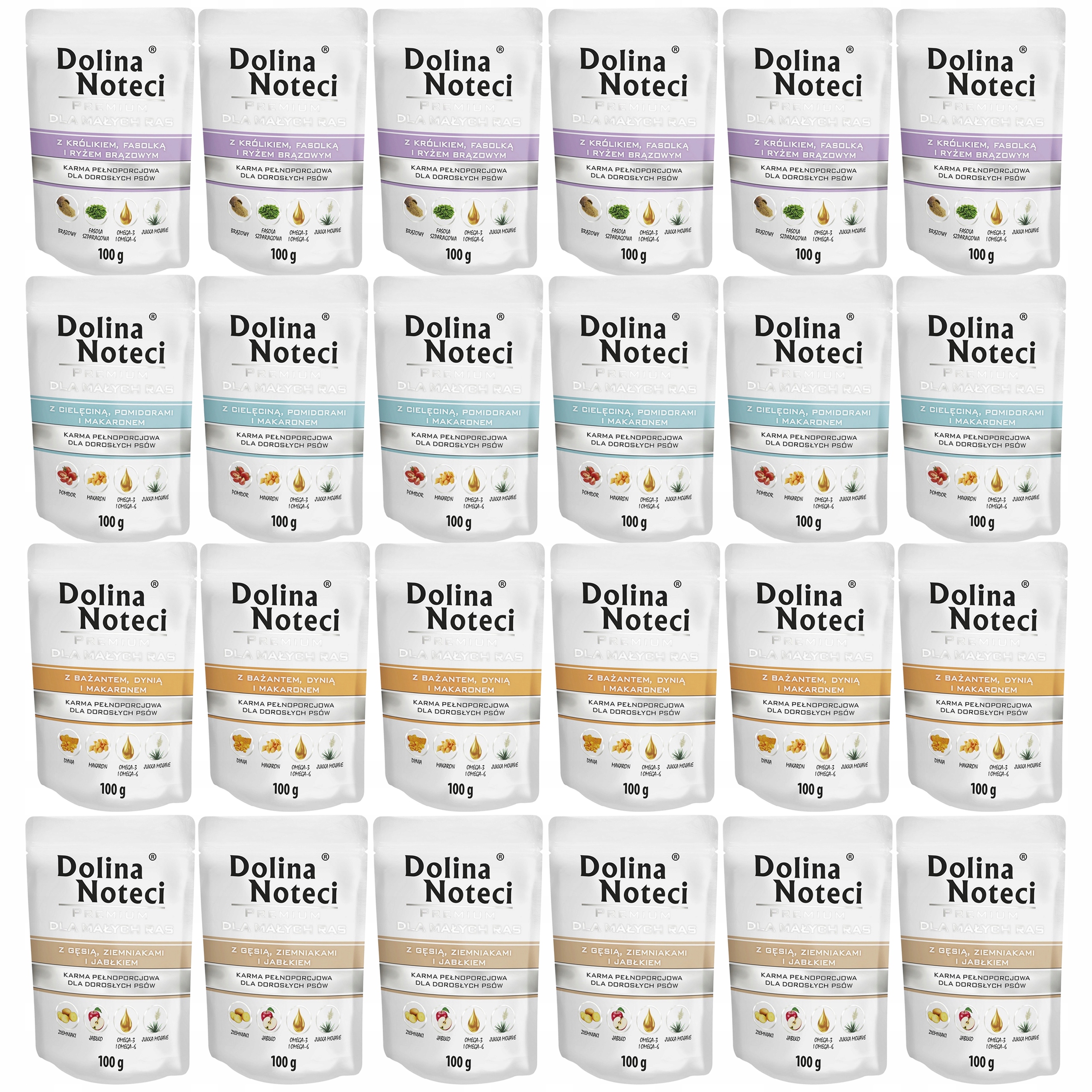 Levně Dolina Noteci Premium Krmivo mokré pro psy malých plemen mix chutí 24 x 100 g