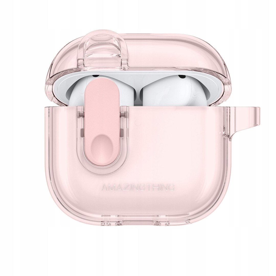 Etui pokrowiec do słuchawek AirPods 4 Minimal Case różowy