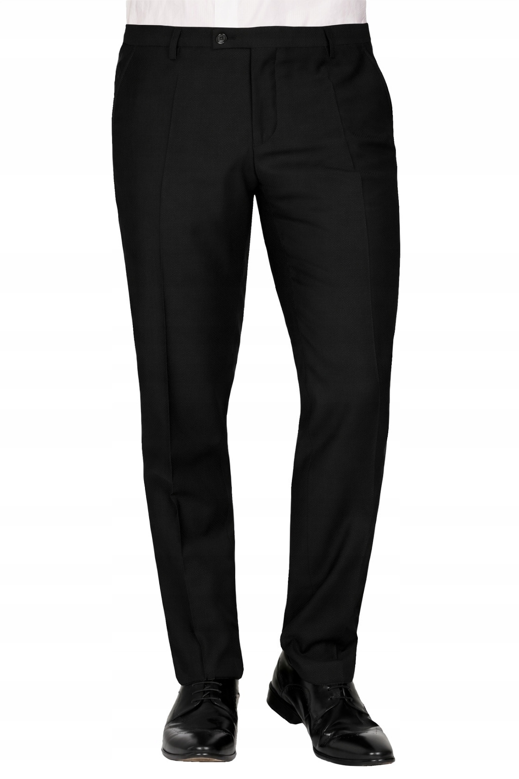 Club Of Gents Pánské Kalhoty Černé Elegantní Vlněné 88 6FA