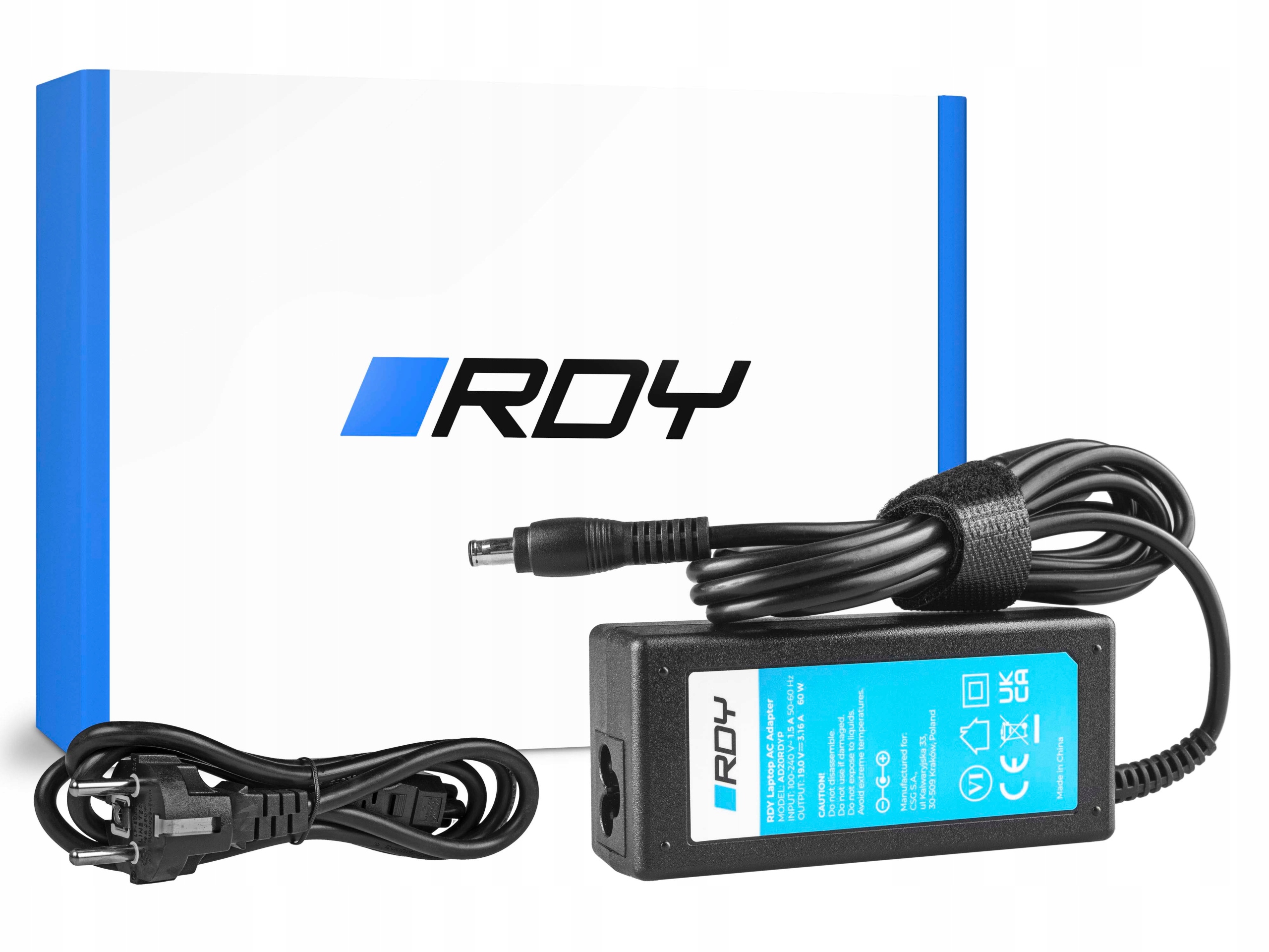 

Ładowarka do Samsung 60W 19V 3.16A Pin 5.5-3.0mm