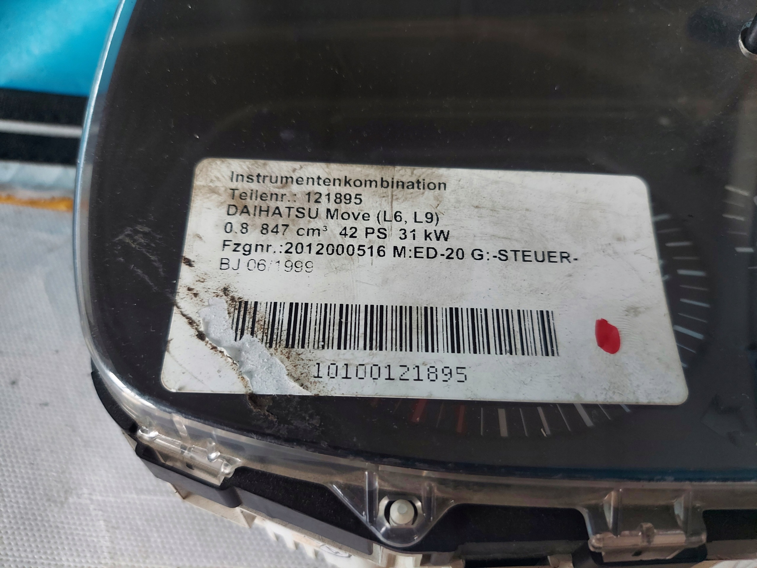 dials clock DAIHATSU MOVE L6 0,8 B 83010-87B86