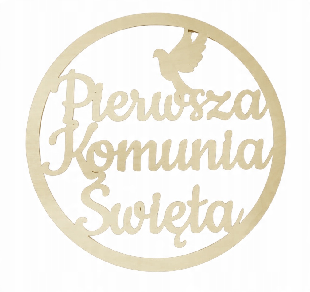 

Obręcz Koło Dekoracja Pierwsza Komunia Święta 60cm