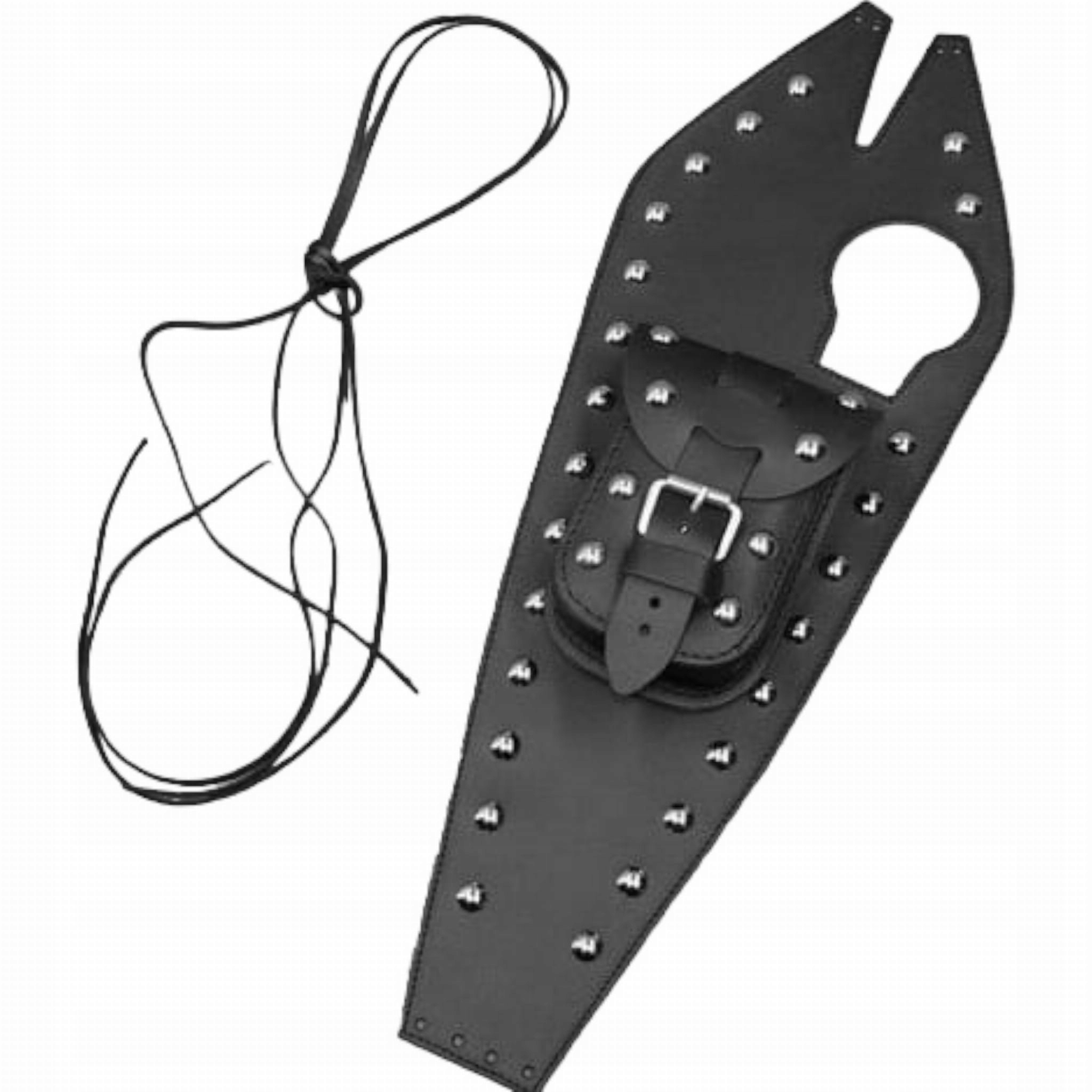 Pás na nádrž Kožený kravatový Yamaha Virago 125 s cvočky