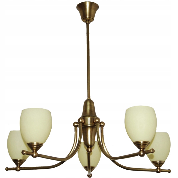 Mosadzný luster, závesná mosadzná lampa