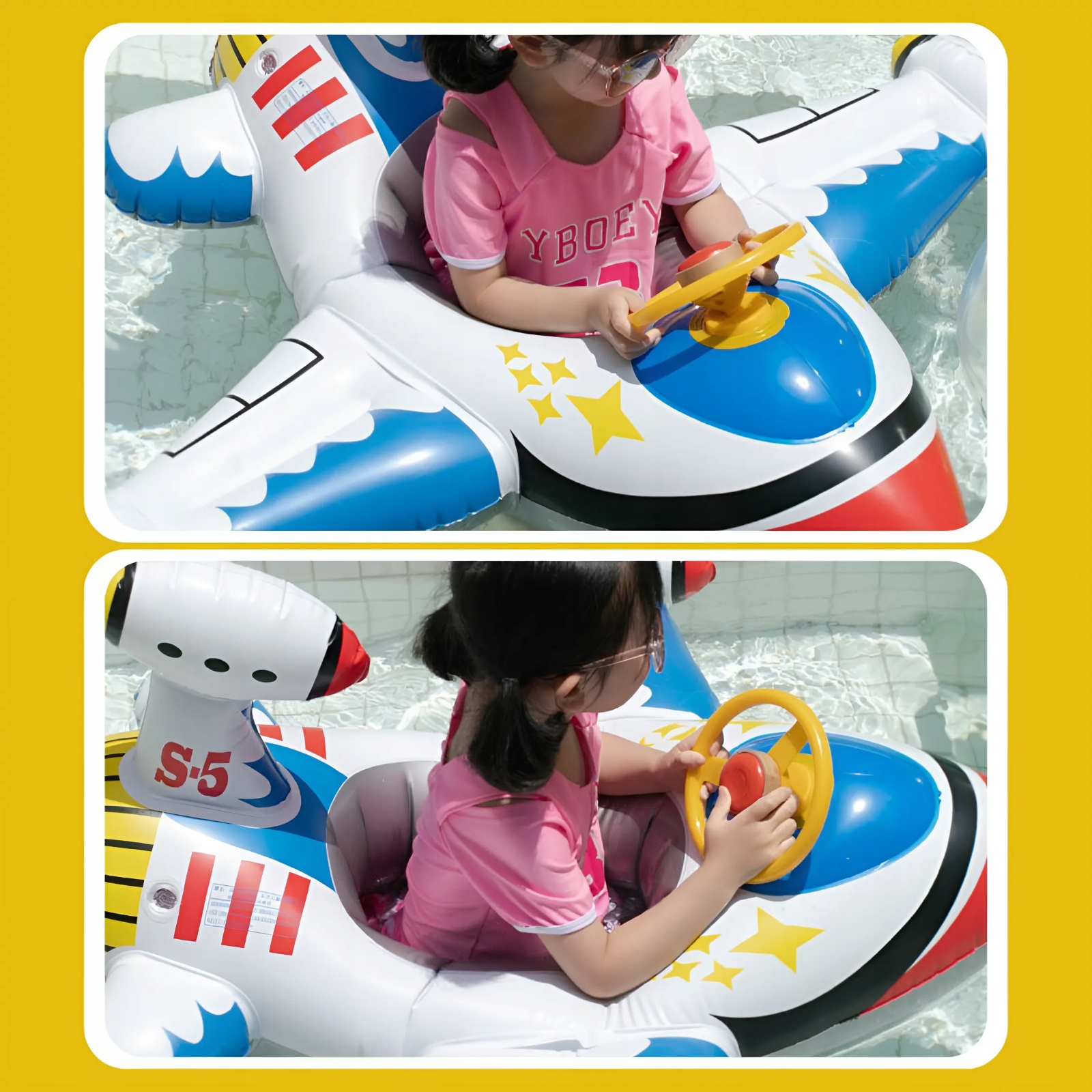 НАДУВНИЙ МАТРАС-ЛІТАК PONTOO ДІТЯЧИЙ БІЛЯ ВОДИ БІЛЯ БАСЕЙНУ LIFEBUY Довжина (см) 100