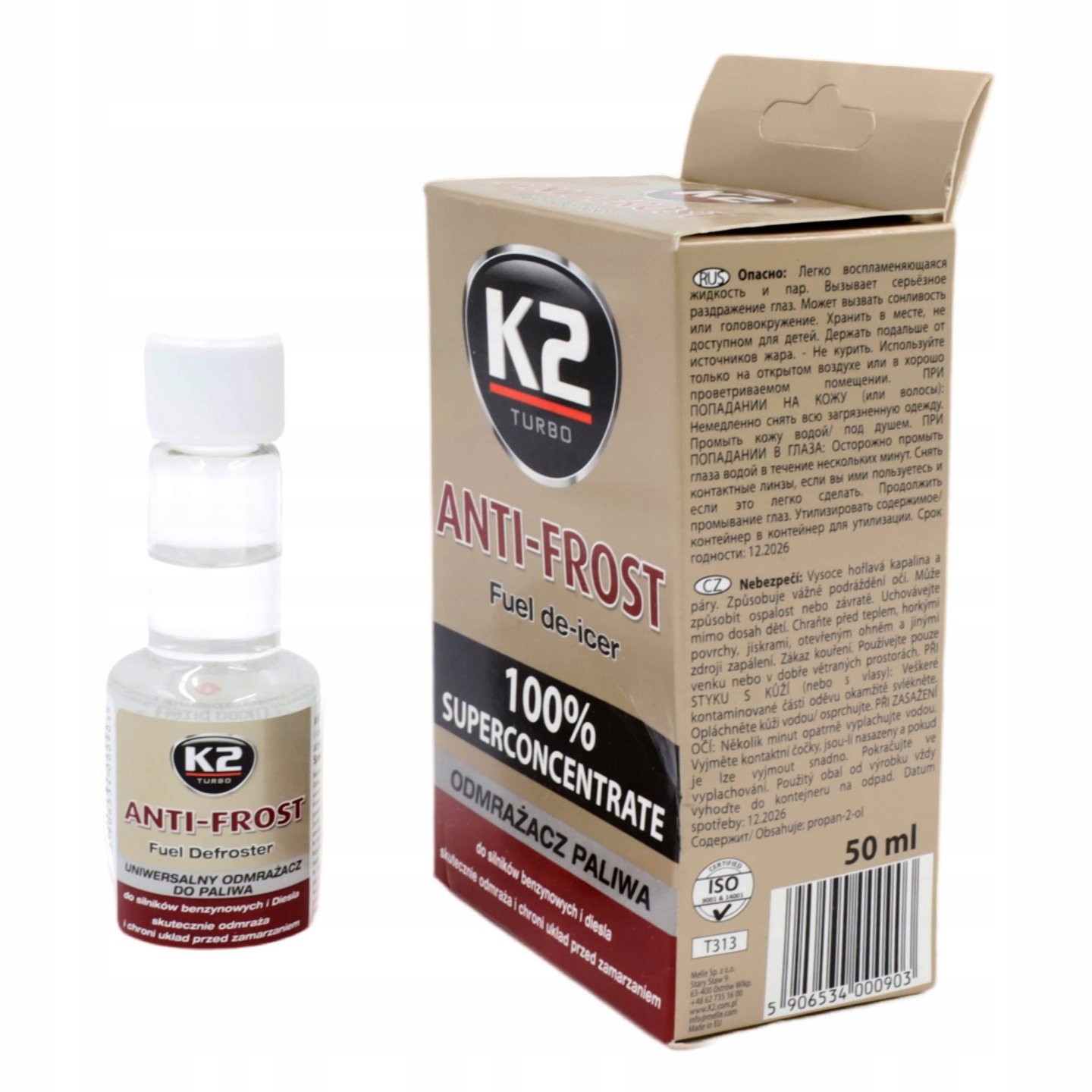 

Odmrażacz Paliwa K2 Anti-Frost 50ml