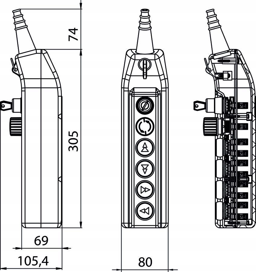 Kaseta sterownicza suwnicowa PKS-6W03 Spamel Marka Spamel