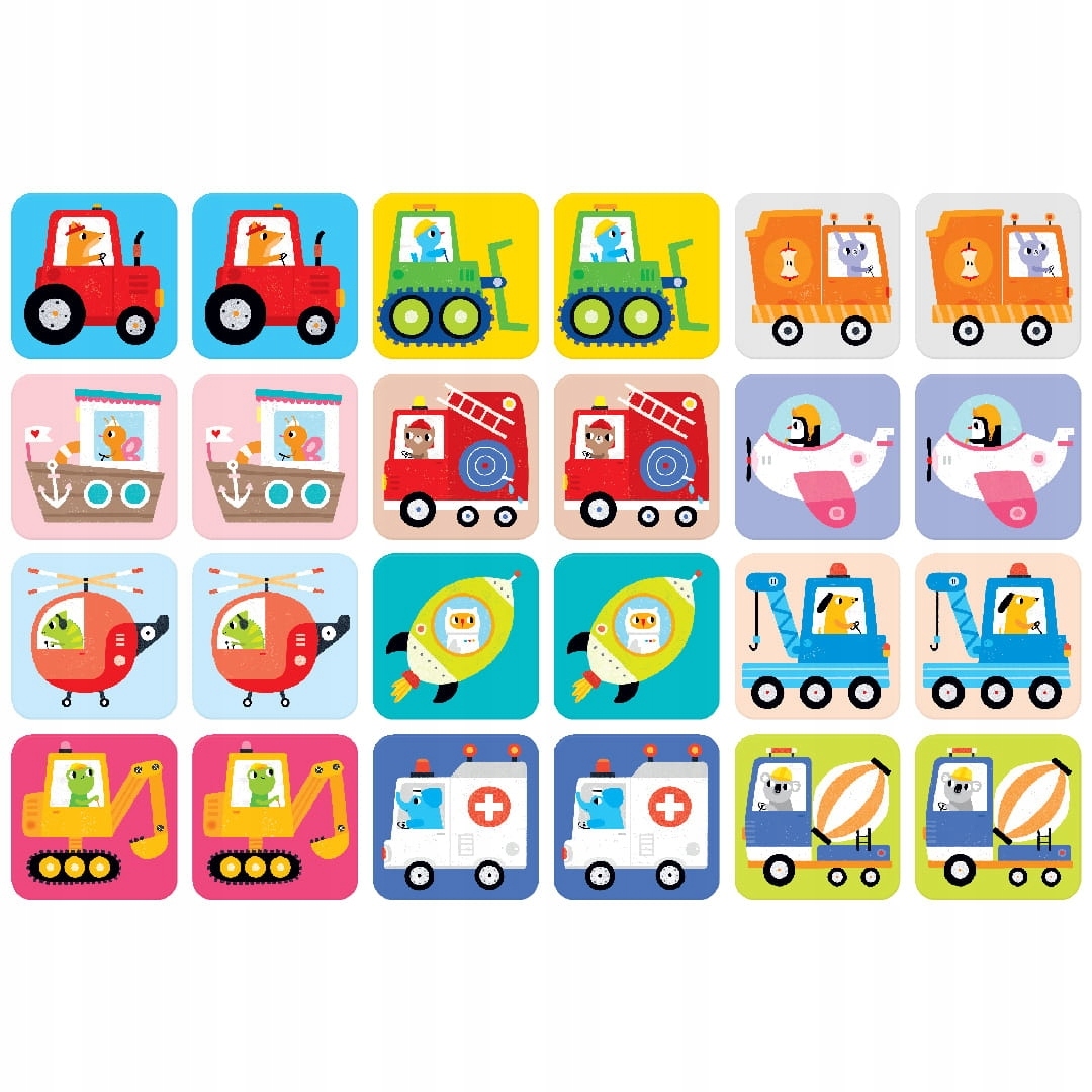 CzuCzu DUŻE Memory pojazdy Memo Gra Pamięć 2+ Wydawca CzuCzu