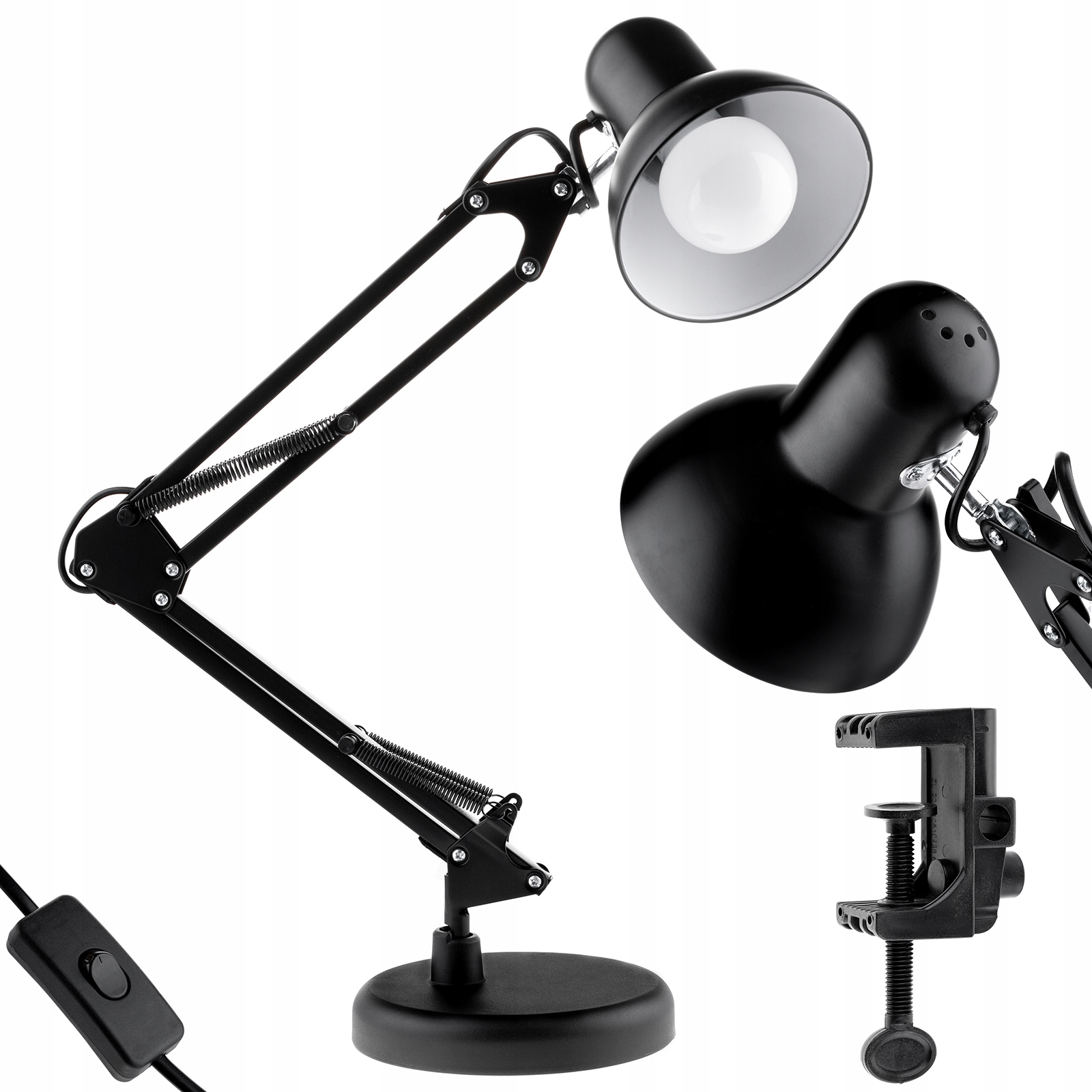 

Lampka Biurkowa Kreślarska do Led E27 z Uchwytem