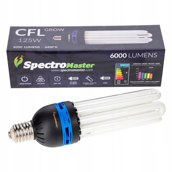 

Lampa Cfl 125W Spectromaster 8U 6400K Wzrost