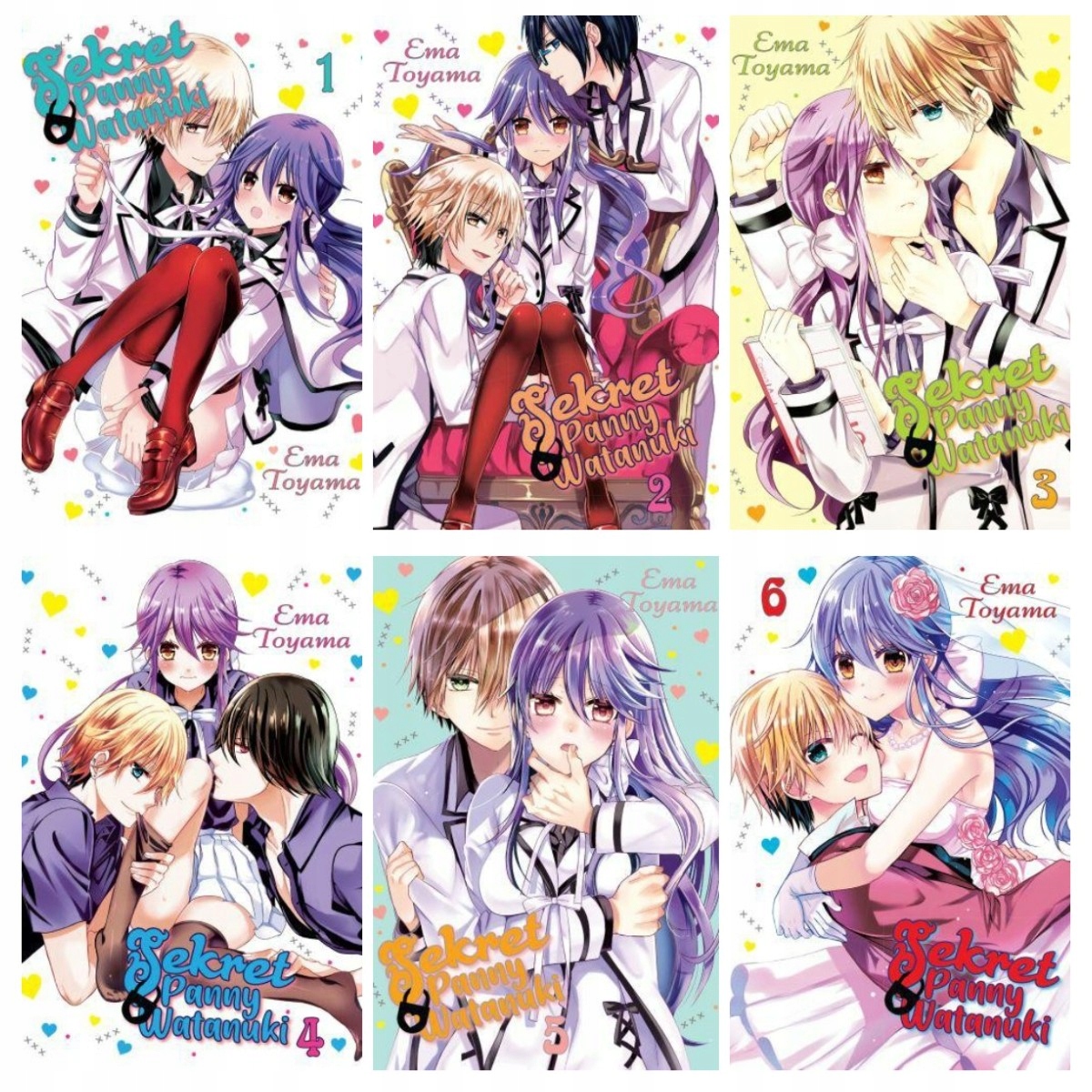 Sekret Panny Watanuki #1-6 Komplet Manga Nowy