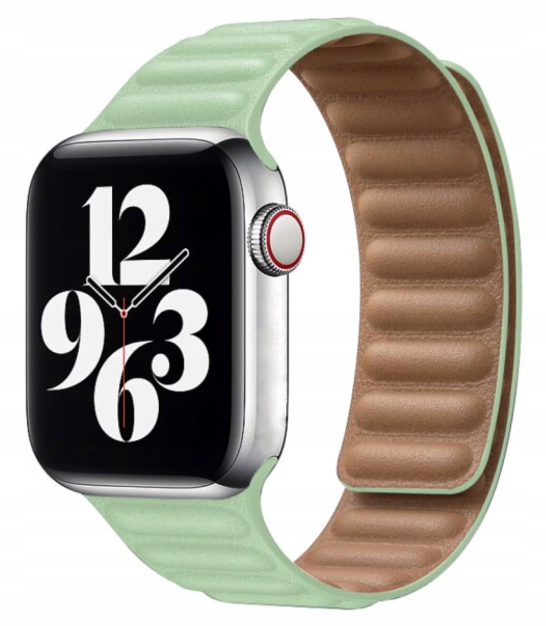 KARBOWANY PASEK MAGNETYCZNY SKÓRZANY HERMS OPASKA APPLE WATCH 42 44 45 49MM