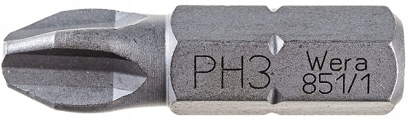 

Bit 851/1 Końcówka PH3x 25mm Wera 072074 wkrętarka