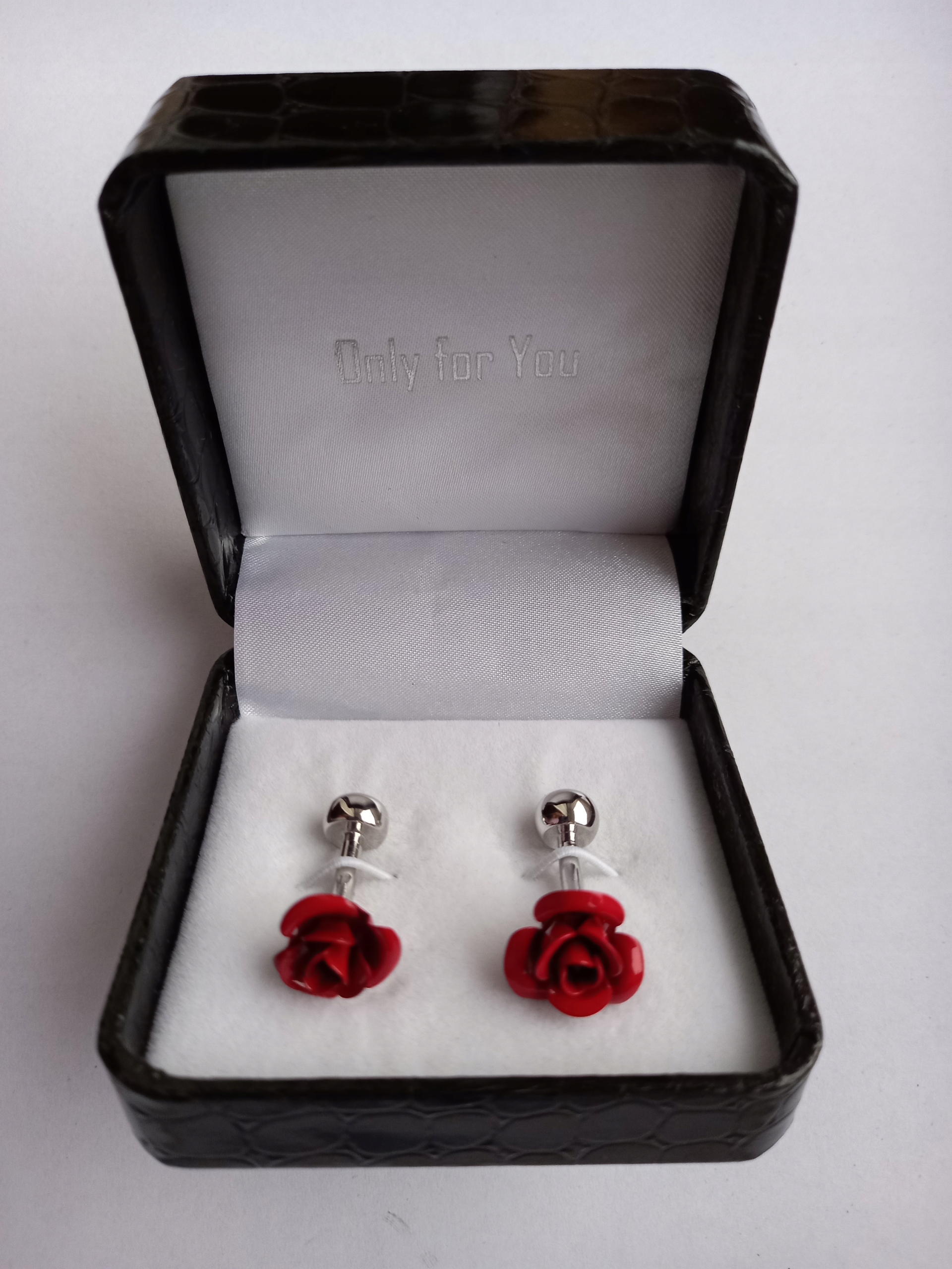 Stříbrné manžetové knoflíčky Květ růže Růže