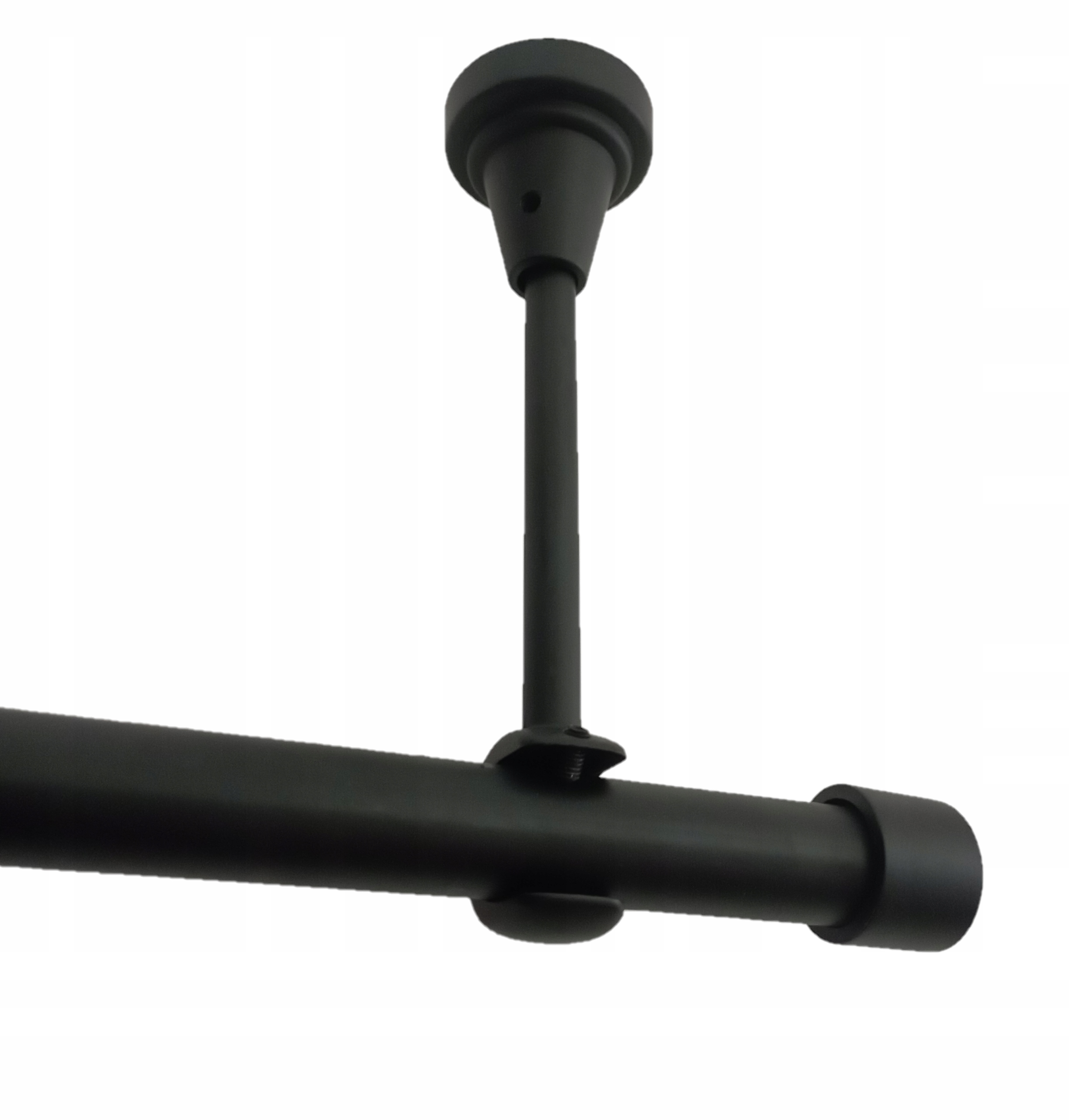 KARNISZ POJEDYNCZY SUFITOWY Fi19/110 żabki CZARNY Marka inna