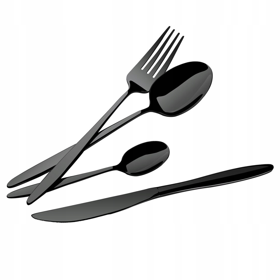 Príbory 24 Ks Berlinger Haus BH-3063 Lesk Shiny Black