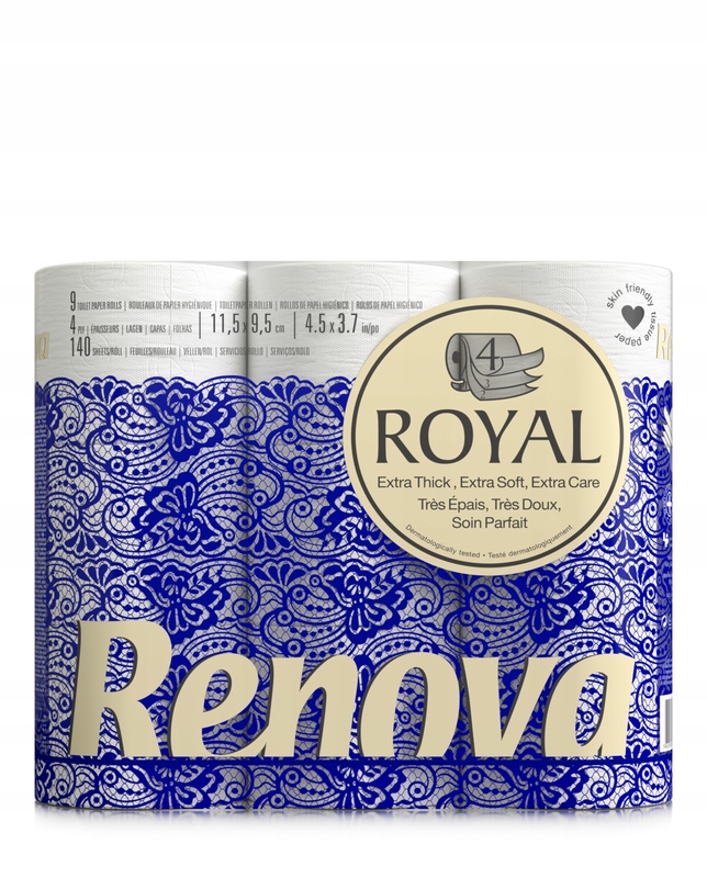 Papier toaletowy Renova 4-warstwowy Royal 9 szt