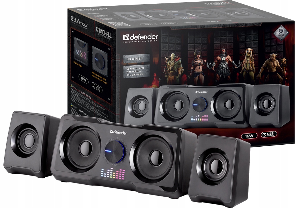 GŁOŚNIKI DEFENDER SOUNDWALL 2.1 16W — 7