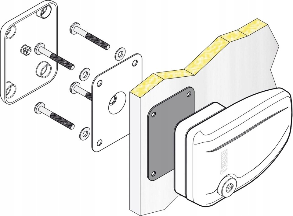 ZAMEK BLOKADA DRZWI FIAMMA SAFE DOOR BIALY Part number 08021 01