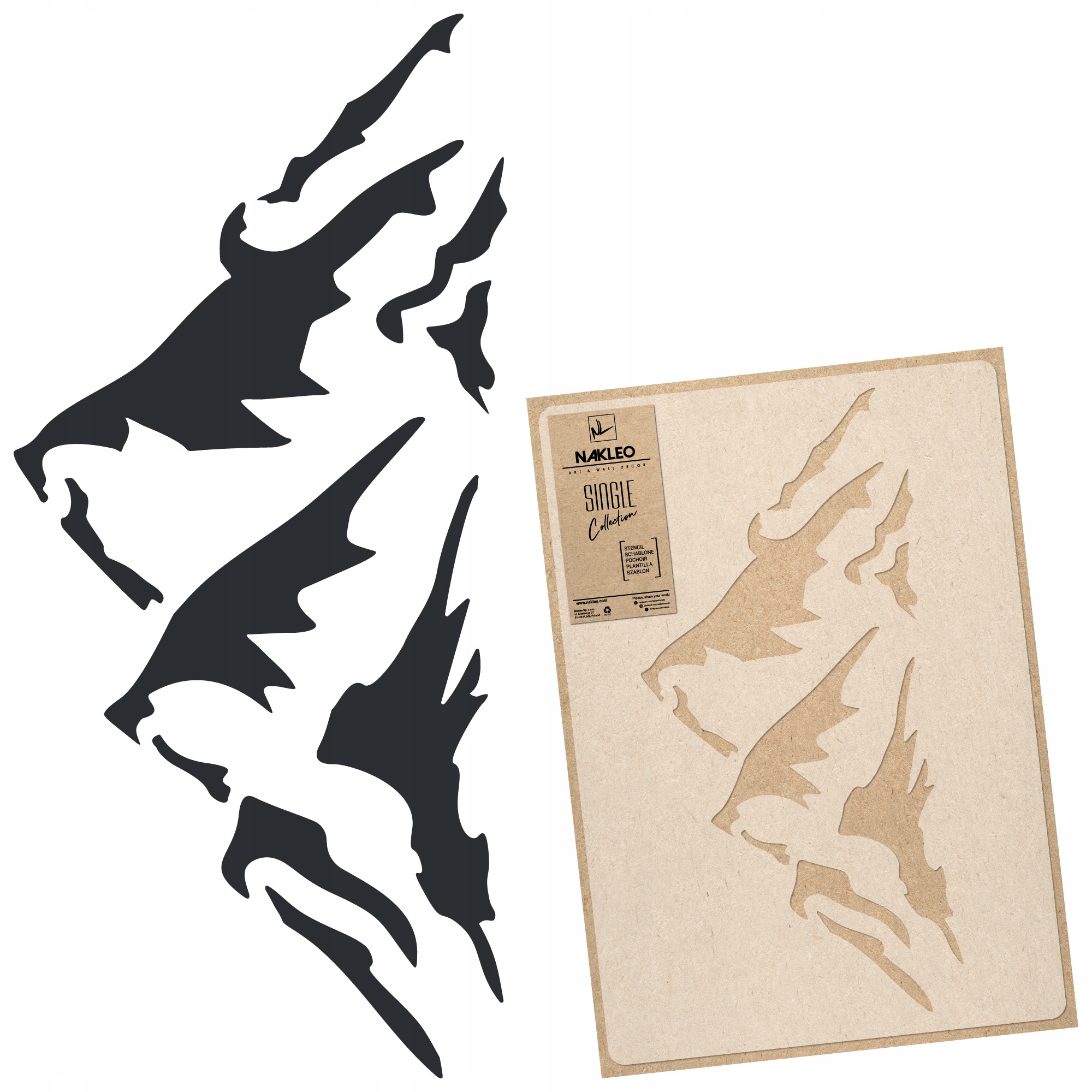 Šablona malířská Vícenásobná L 59x95 cm Hora Cestování Horské Hory Vrcholy