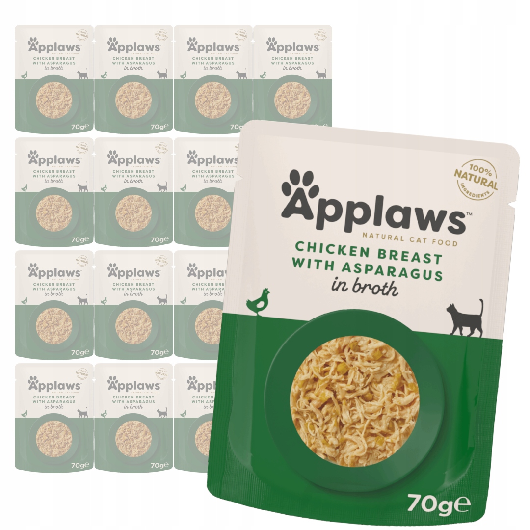 Levně Applaws Cat Mokré Krmivo Pro Kočky 16x70 g Kuře s chřestem v vývaru