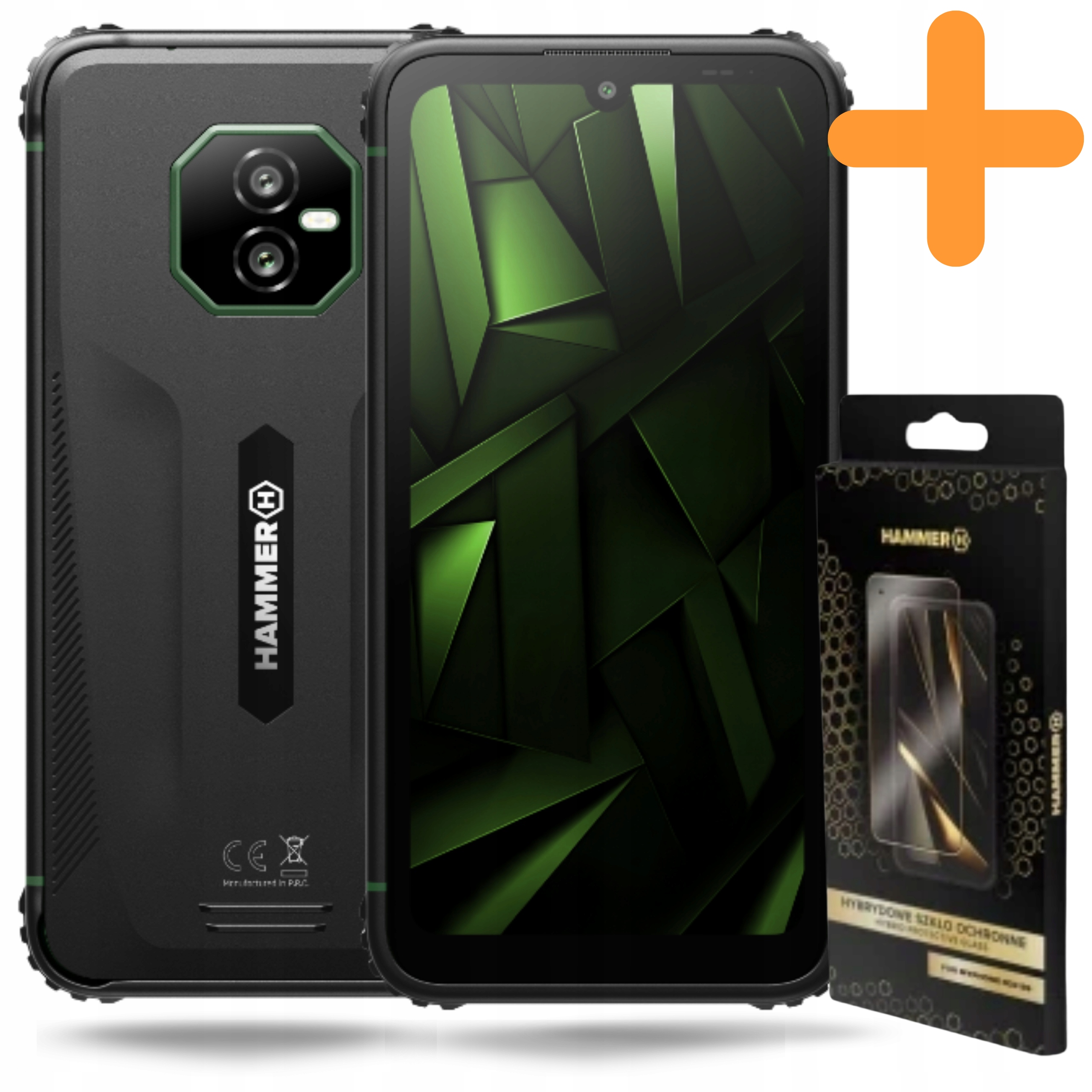 Smartfon Hammer Ranger 4G Lte 14/128 Gb Pancerny Wodoodporny Szkło Zestaw