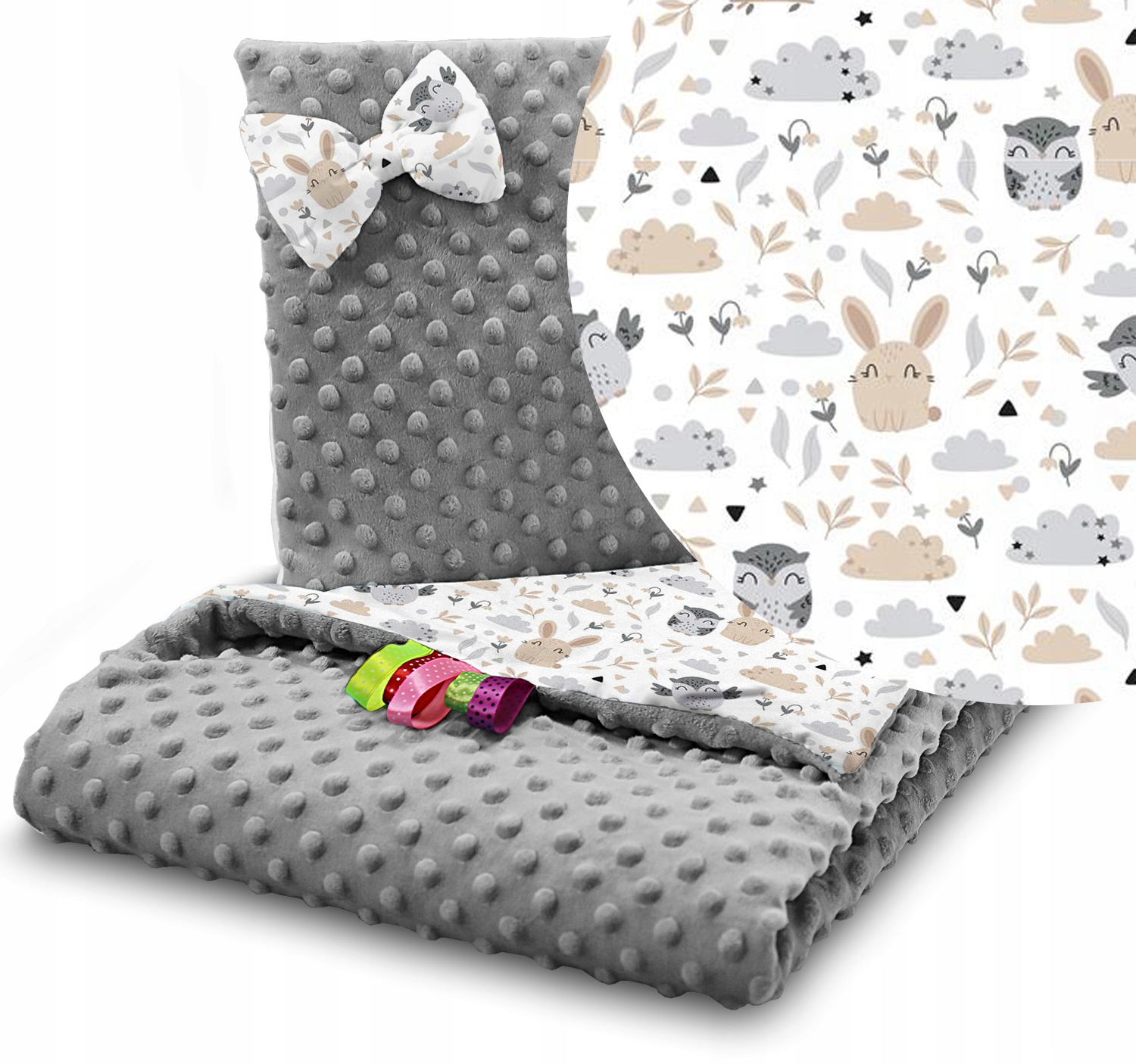 

Kocyk Minky 75x100 Kołderka Poduszka Babymam