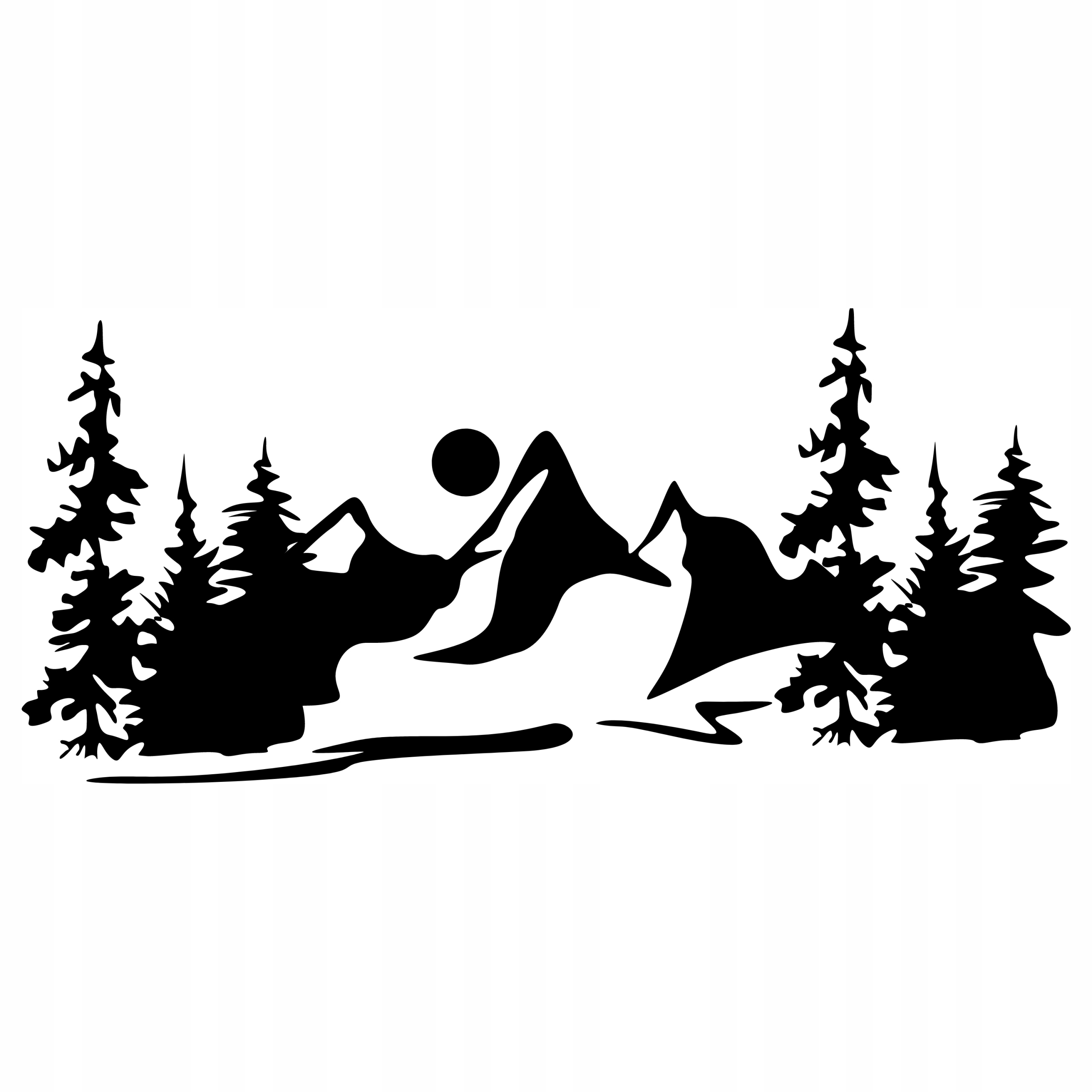 

Naklejka Góry Góra 120 CM Duża Dekoracja Na Ścianę