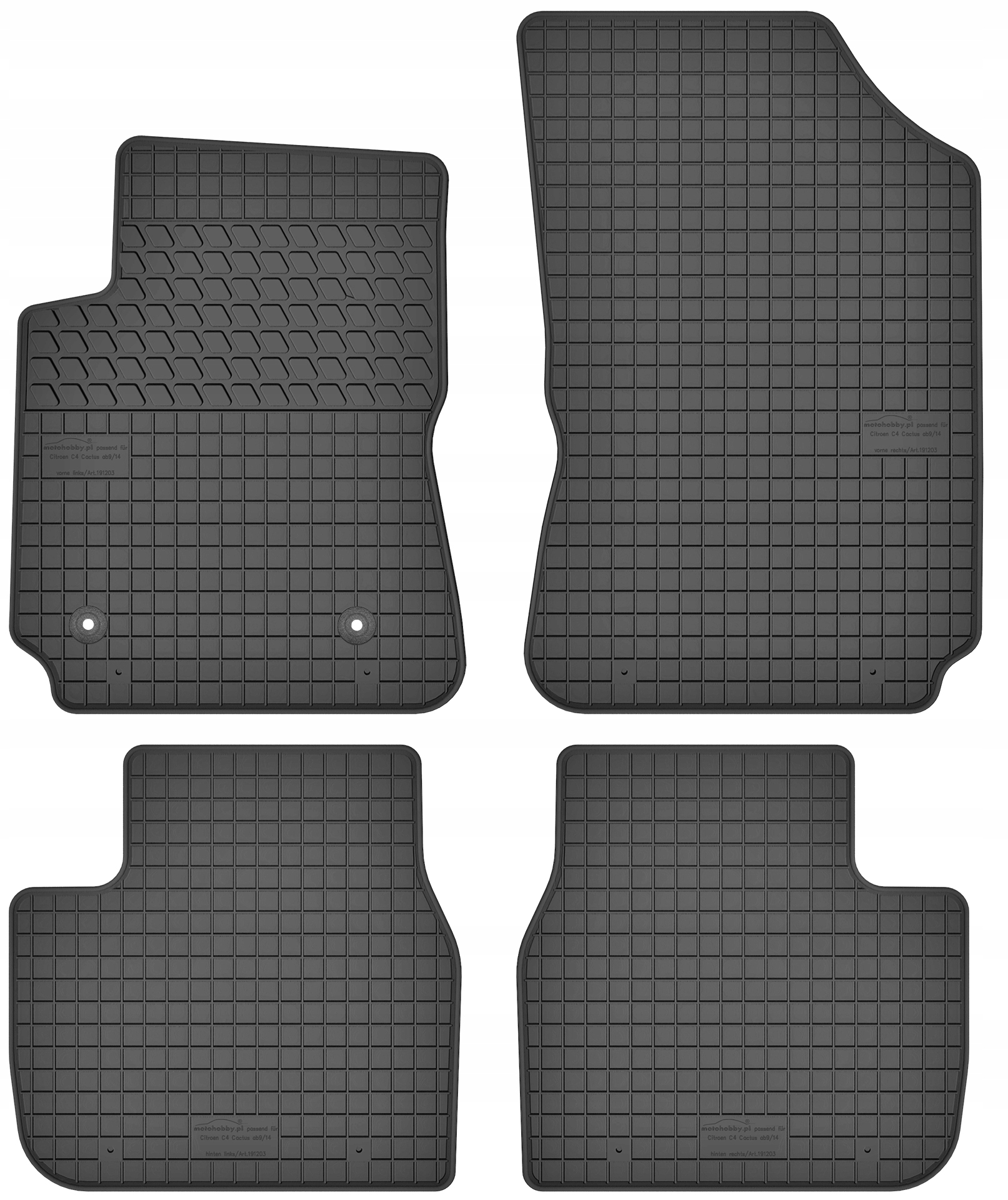 Citroen C4 Cactus 14- Dywaniki Samochodowe Gumowe