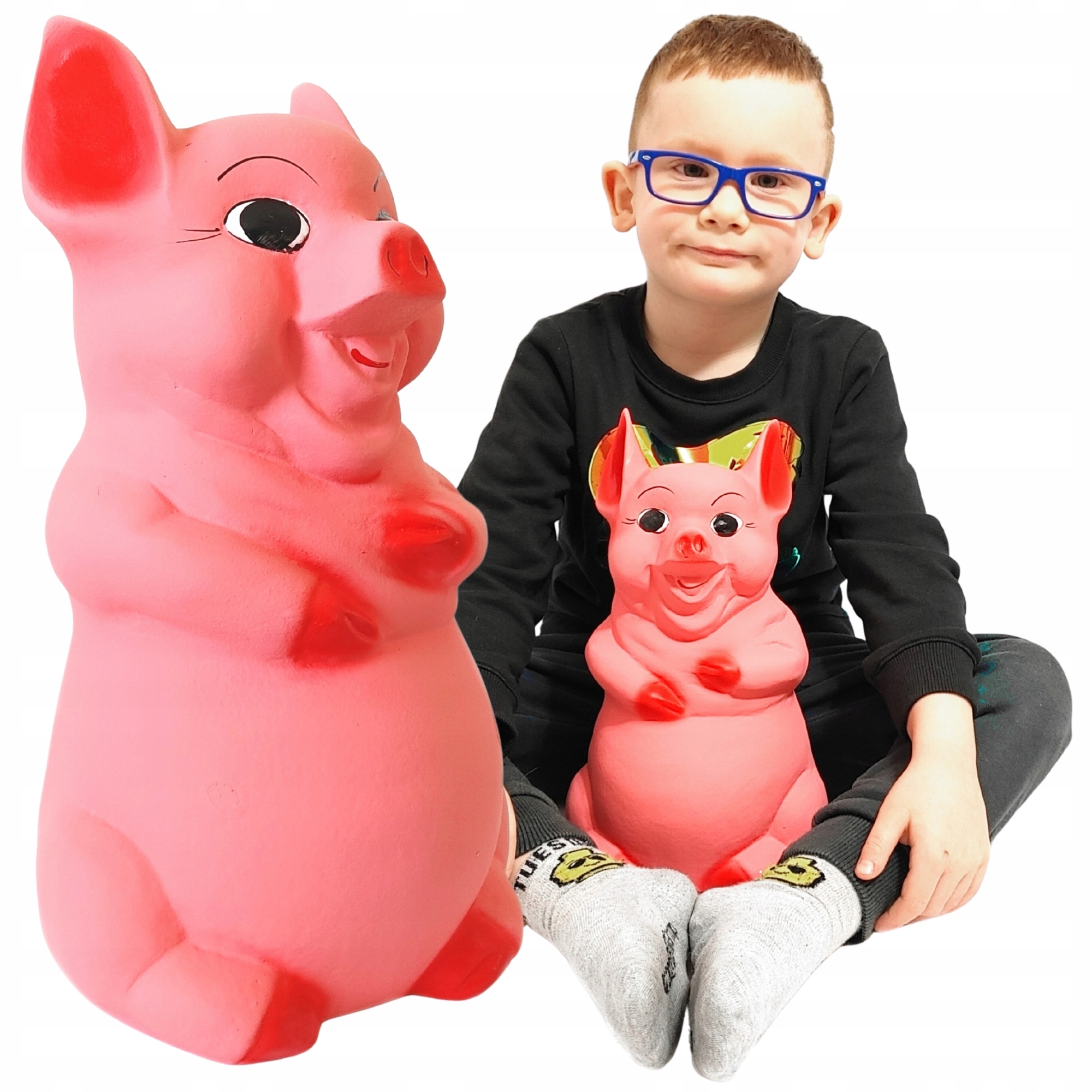 Pokladnička prasátko Velká XXL keramická k rozbití Tradiční bez otevírání