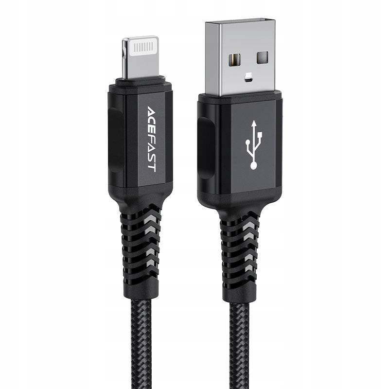 Acefast kabel Mfi Usb do Lightning 1,8m, 2,4A czarny (C4-02 A Black)