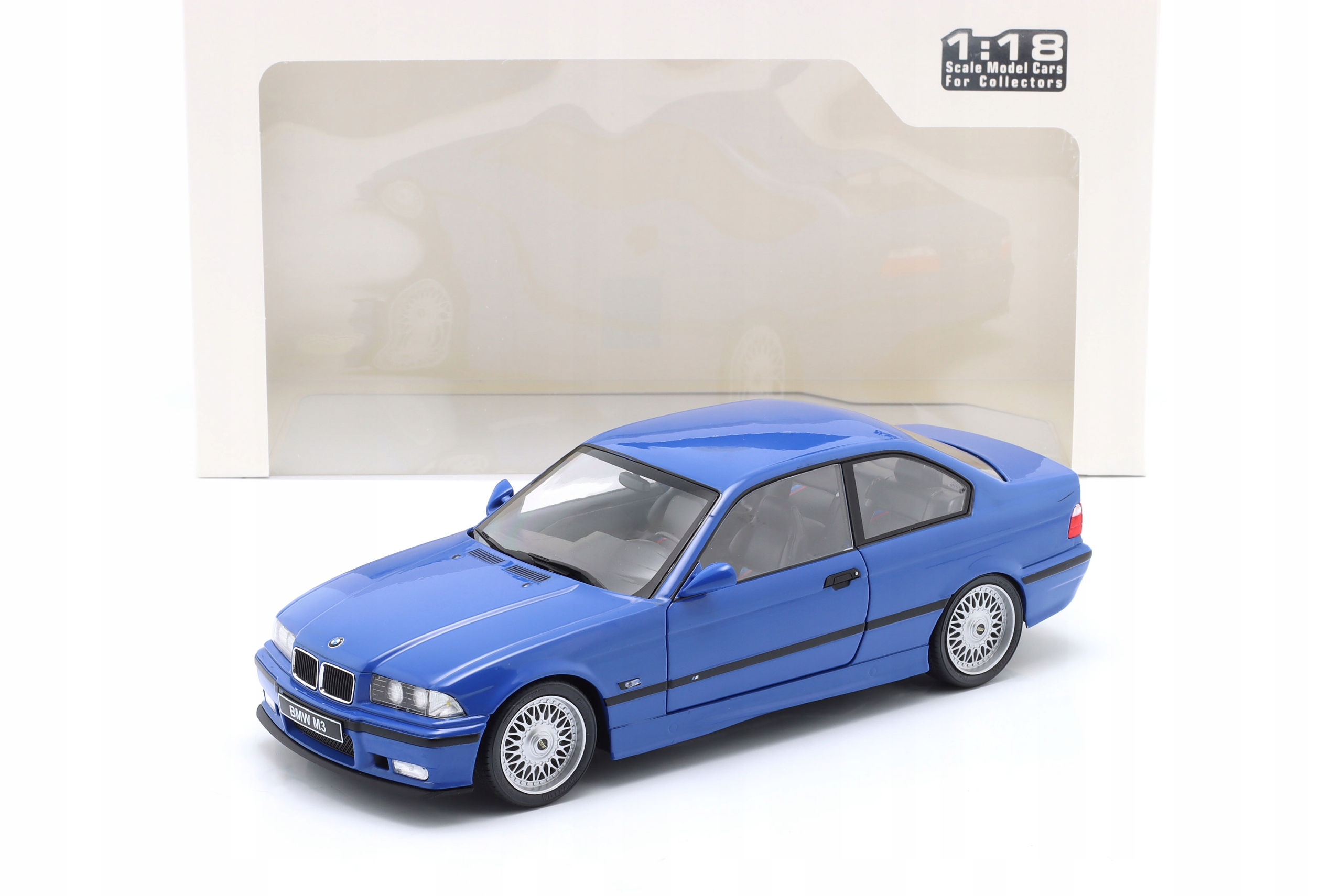 Bmw M3 (E36) Coupe 1996 Santorini Blue Solido 1:18 Model Auta S1803912