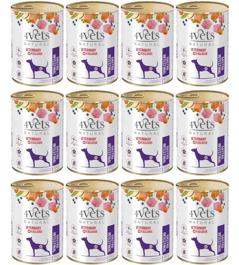 Karma mokra 4VETS Natural Gastro Intestinal Dog 12x400g