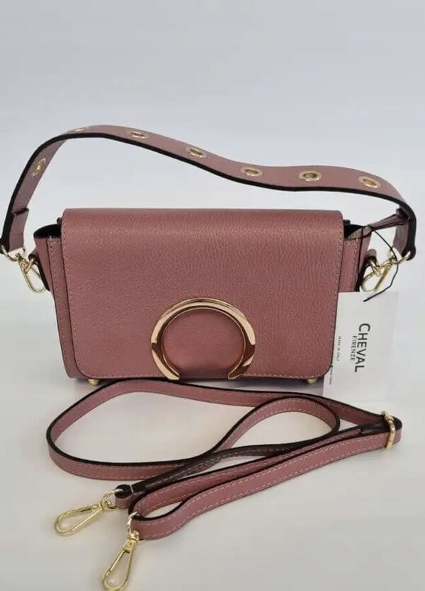 Cheval Firenze dámská kabelka Přírodní kůže přes rameno Itálie pudrová růžová