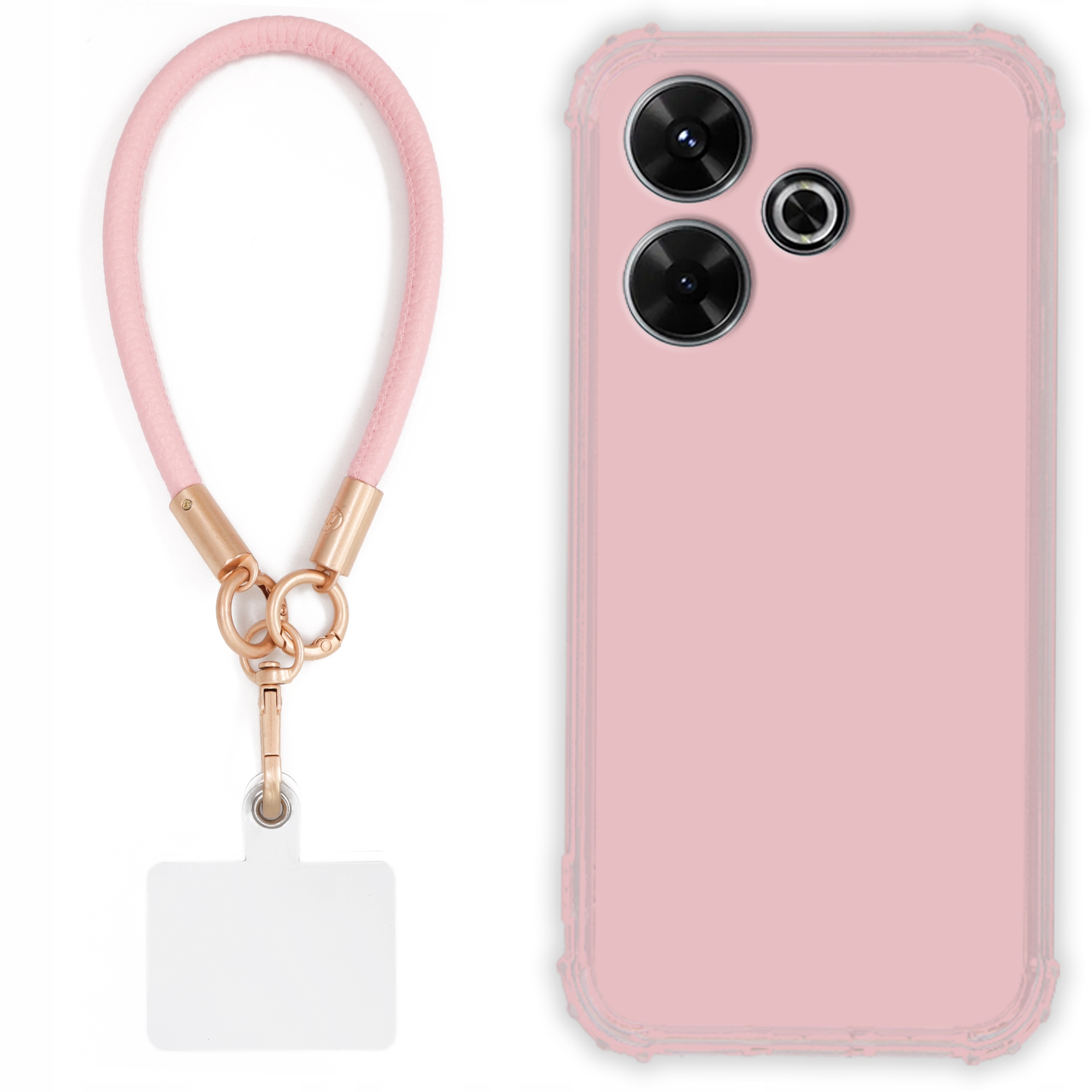 Pouzdro pro Xiaomi Redmi 13 4G Pouzdro Antishock Pinky Růžové vodítko Sada Tpu