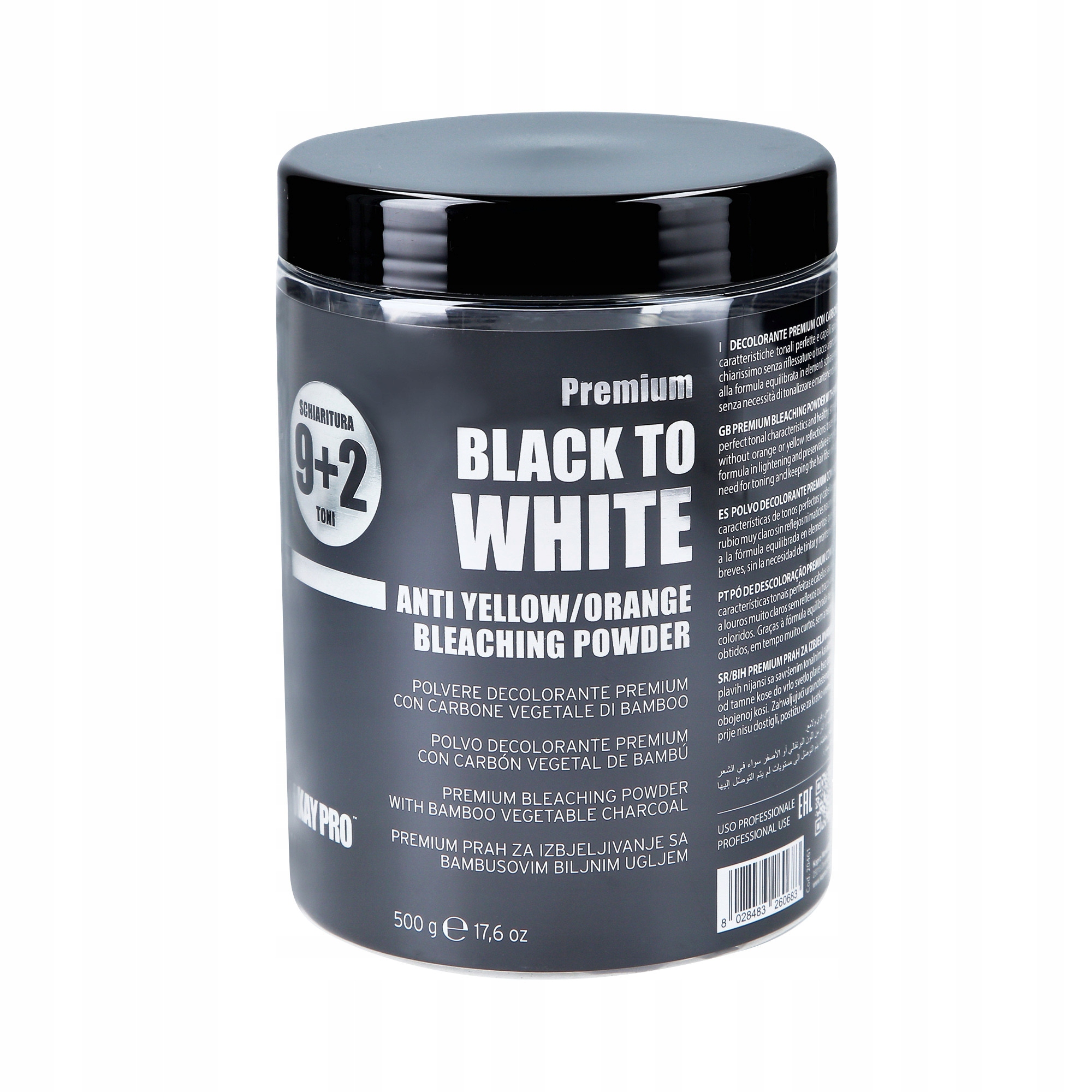 Kaypro Black To White Rozjasňovač na vlasy s aktivním uhlím
