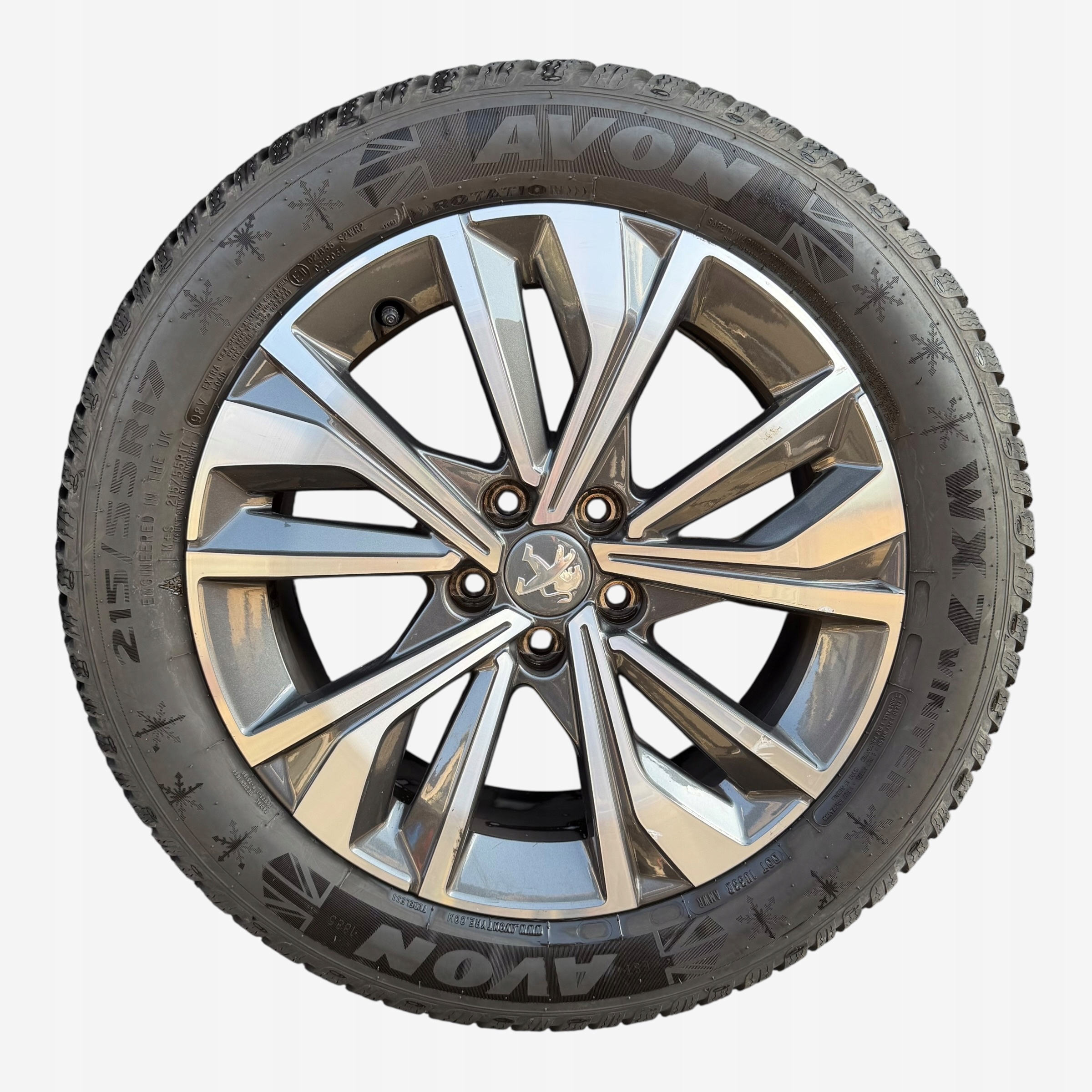 discs wheels tyres PEUGEOT AVON 215/55/17" 5MM winter M+S