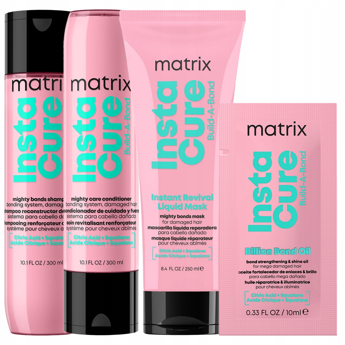Matrix InstaCure Build-a-Bond włosy zniszczone szampon odżywka maska+GRATIS