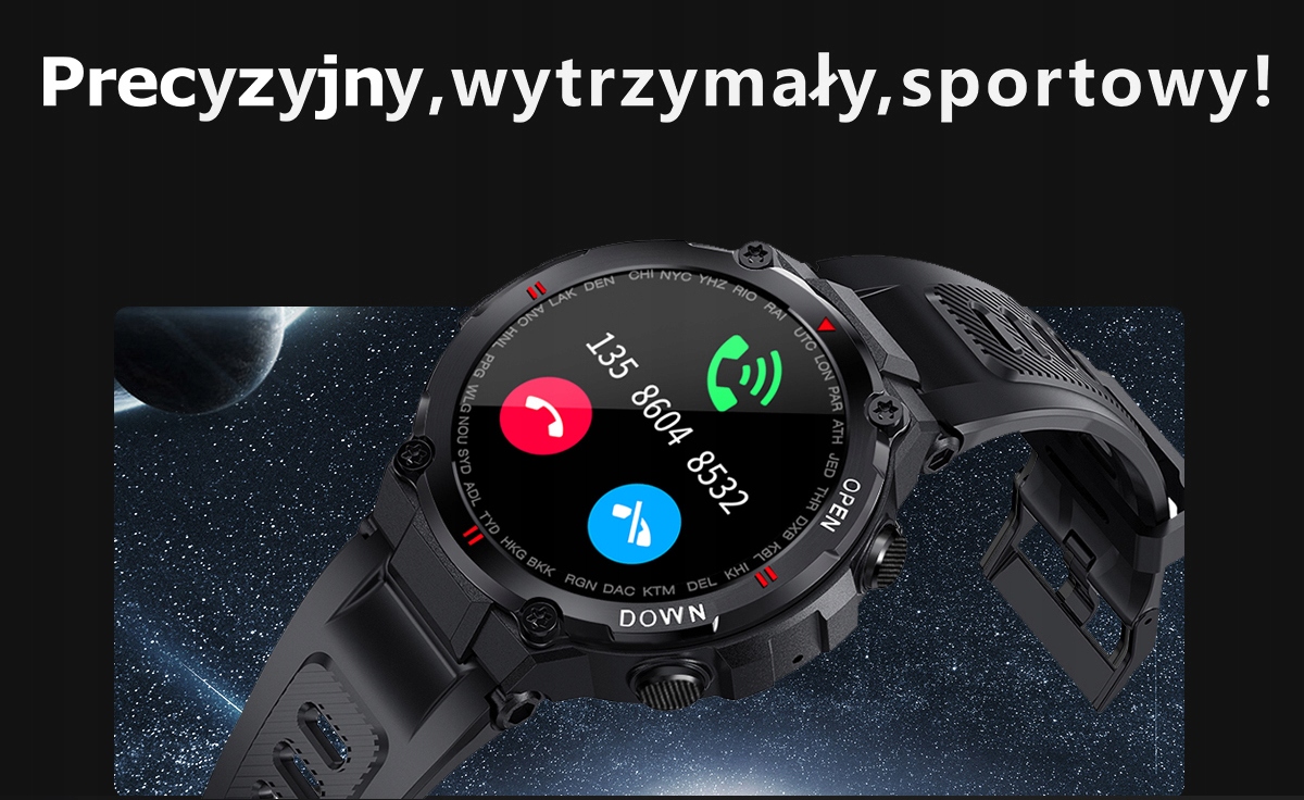 SMARTWATCH GRAVITY MĘSKI Zegarek Sport FB SMS FUNKCJA Rozmów Rodzaj smartwatch