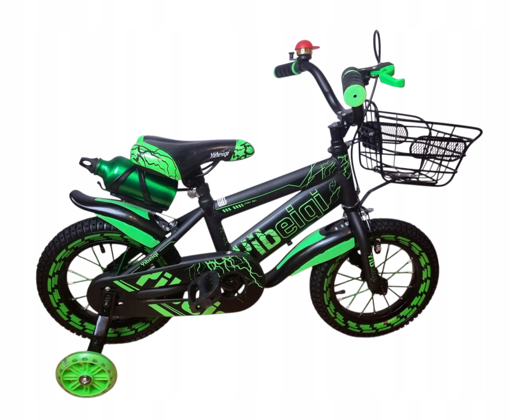 Rower Dziecięcy Rowerek 16 Cali Dla Dziecka Chłopca Koszyk Zielony