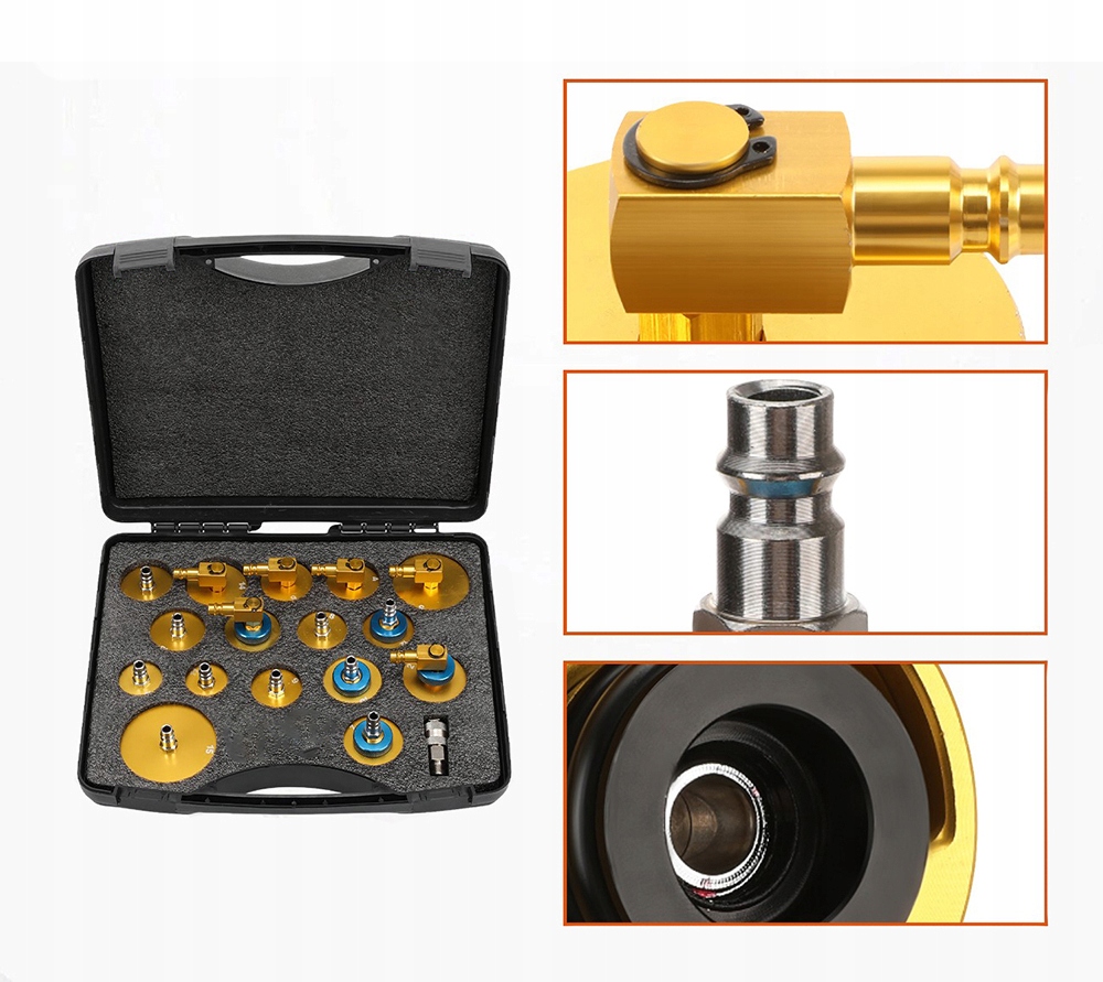 17 szt. Zestaw adapterów Brake Master Bleeder Kit do większości pojazdów